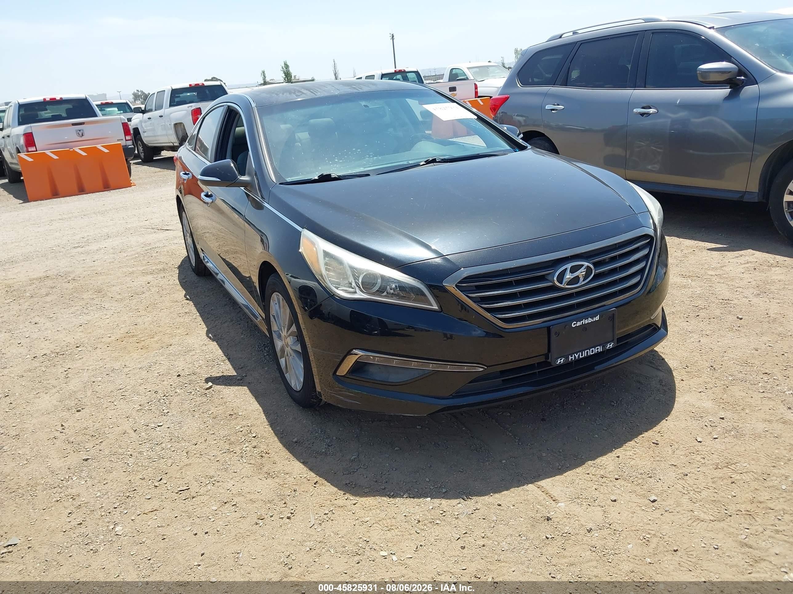 2015 Hyundai Sonata Limited Black vin: 5NPE34AF6FH050047