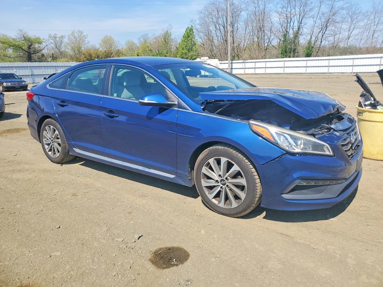 2015 Hyundai Sonata Sport Blue vin: 5NPE34AF6FH051148