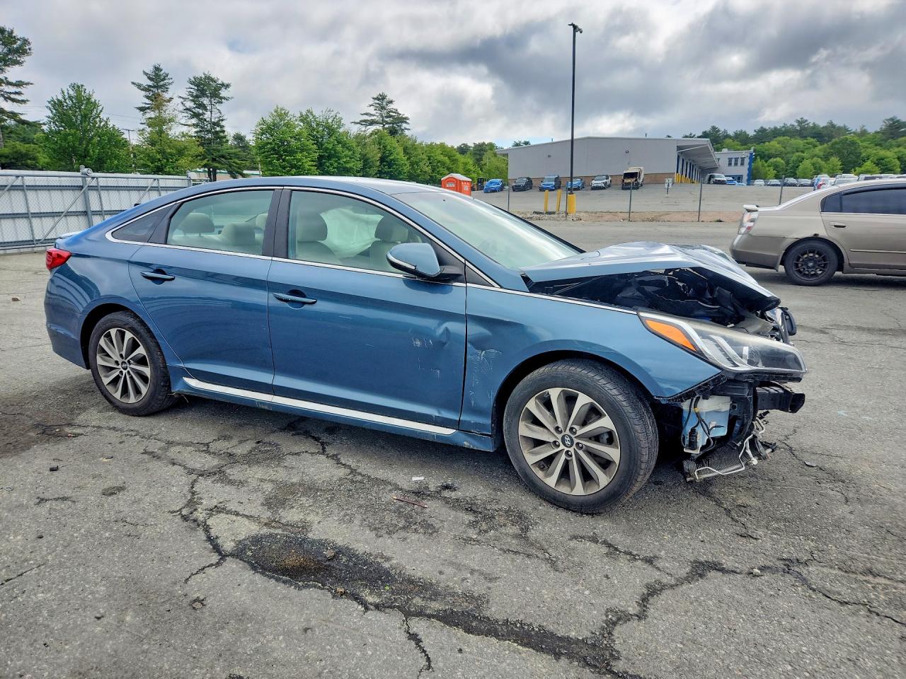 2015 Hyundai Sonata Sport Blue vin: 5NPE34AF6FH052364