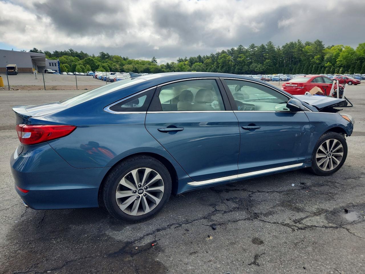 2015 Hyundai Sonata Sport Blue vin: 5NPE34AF6FH052364