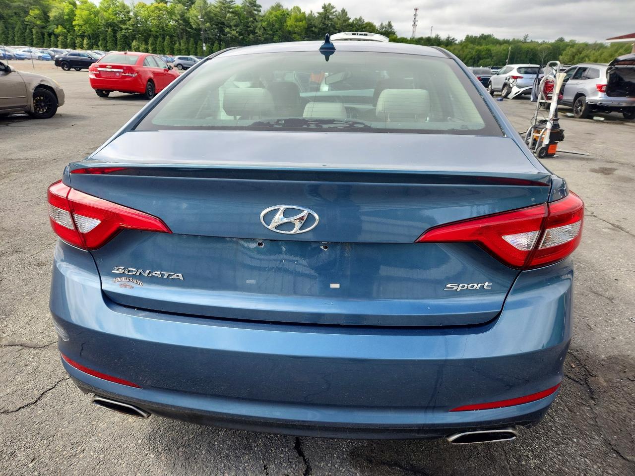 2015 Hyundai Sonata Sport Blue vin: 5NPE34AF6FH052364