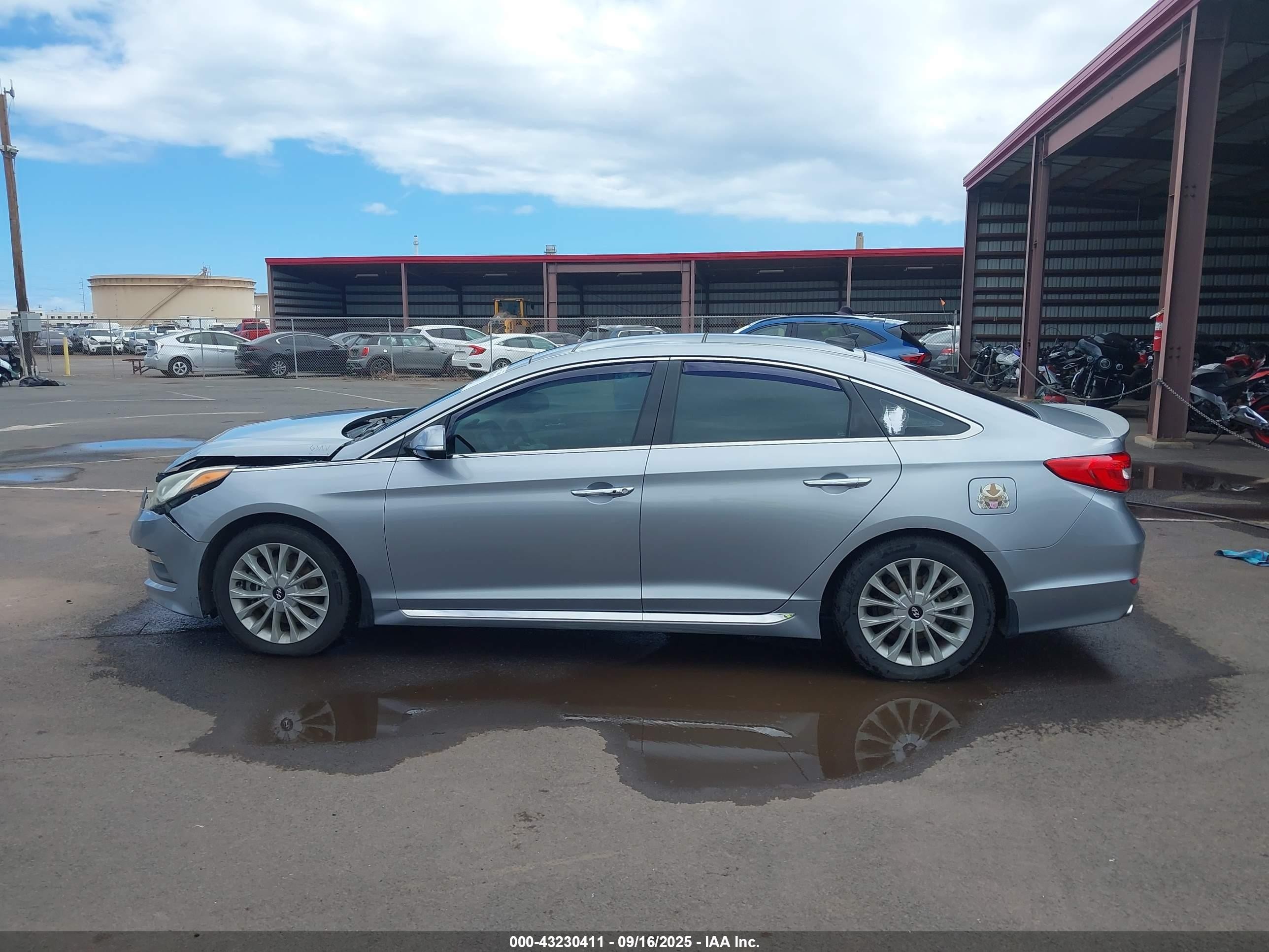 2015 Hyundai Sonata Limited Серебряный vin: 5NPE34AF6FH065549