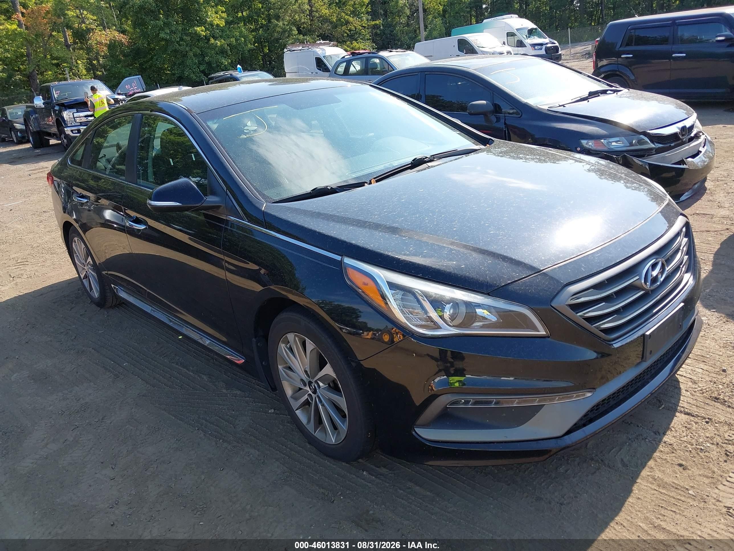 2015 Hyundai Sonata Sport Black vin: 5NPE34AF6FH077944
