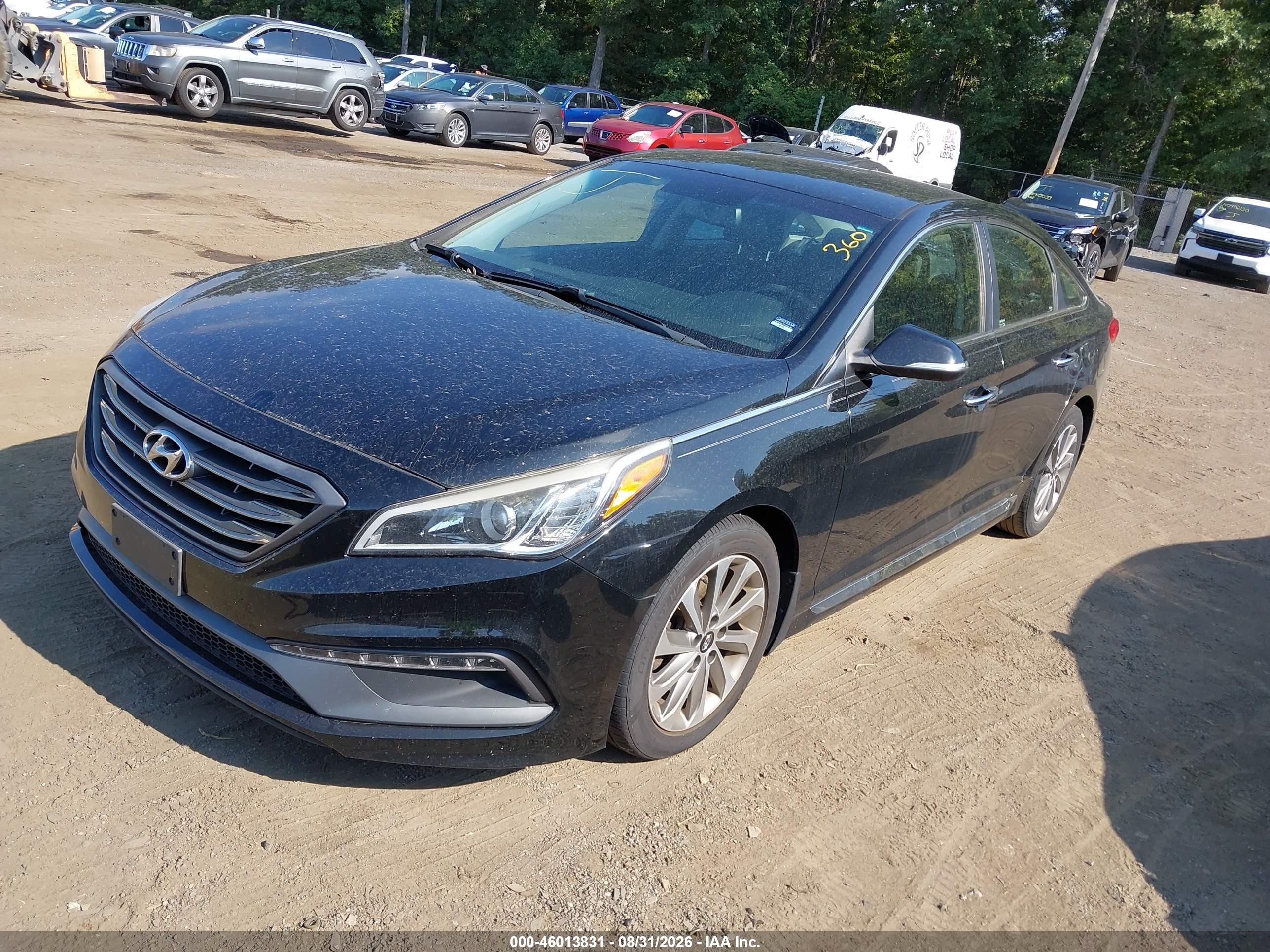 2015 Hyundai Sonata Sport Black vin: 5NPE34AF6FH077944