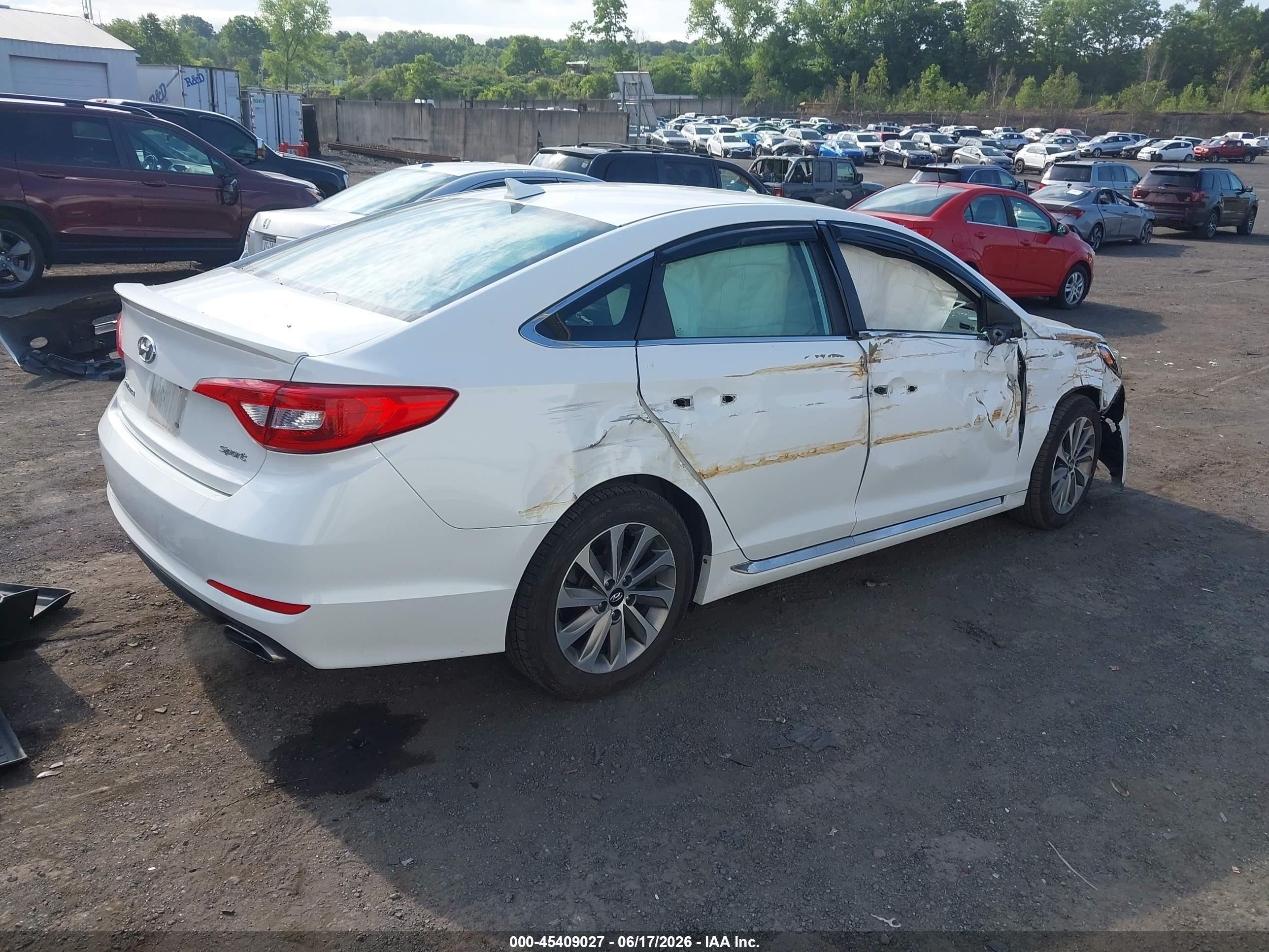 2015 Hyundai Sonata Sport White vin: 5NPE34AF6FH078396