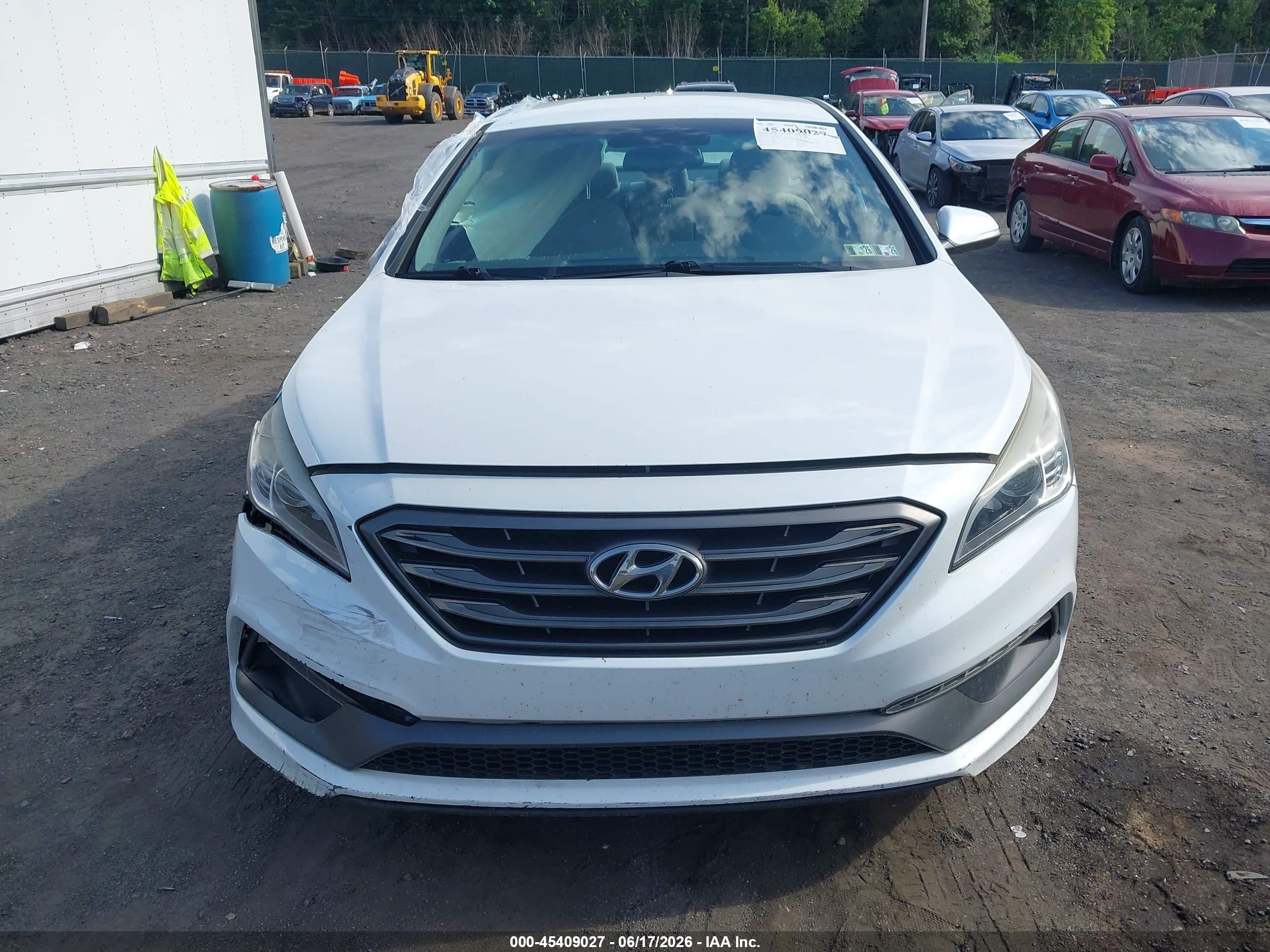 2015 Hyundai Sonata Sport White vin: 5NPE34AF6FH078396