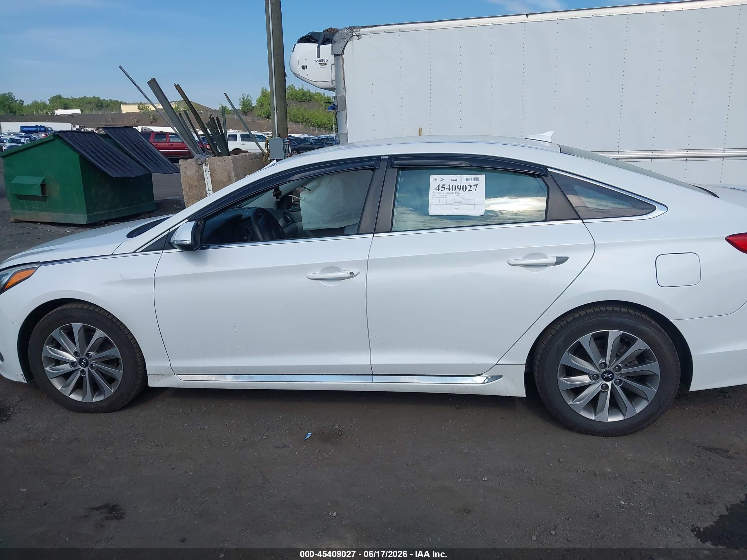 2015 Hyundai Sonata Sport White vin: 5NPE34AF6FH078396