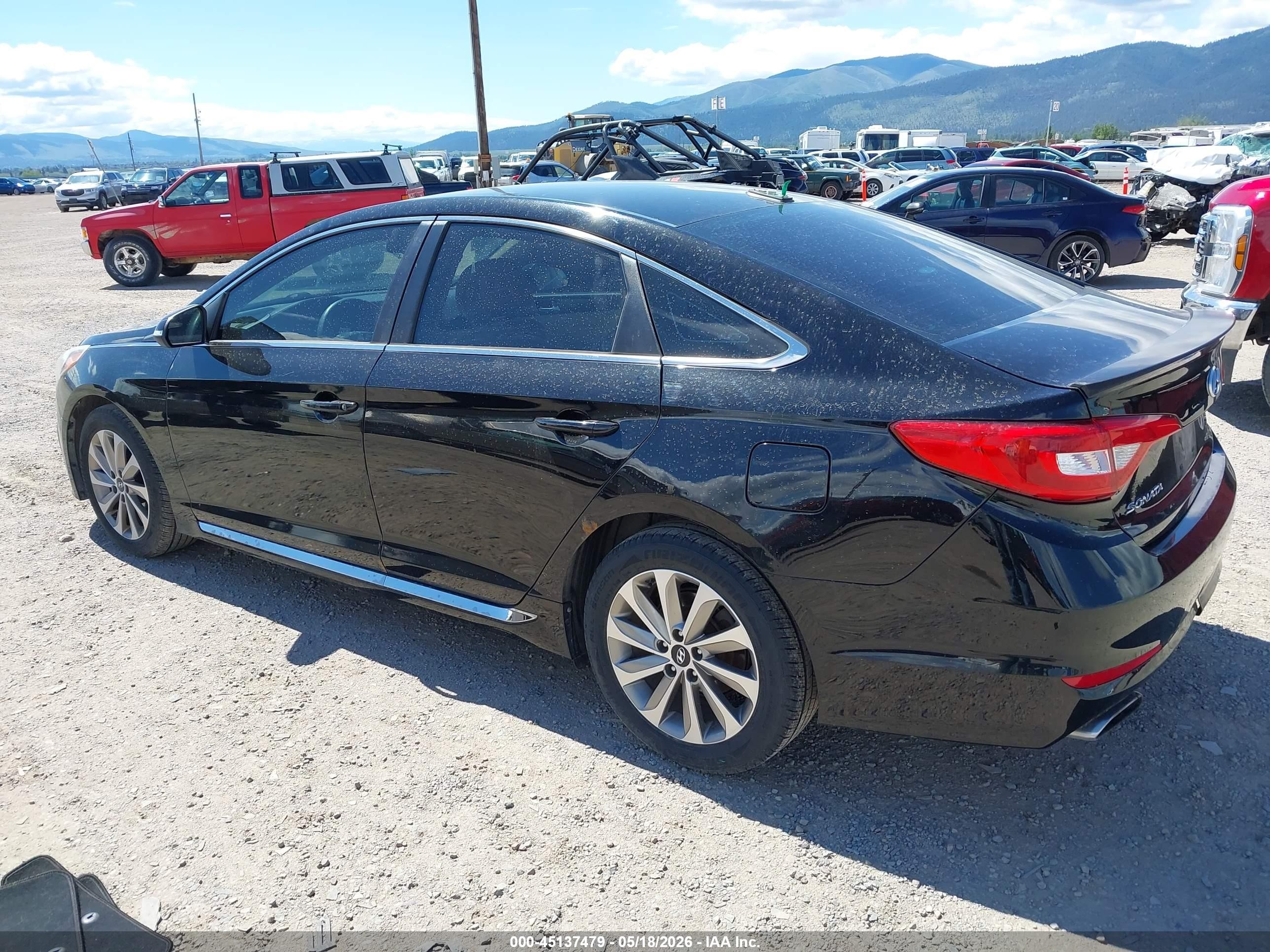 2015 Hyundai Sonata Sport Black vin: 5NPE34AF6FH084750