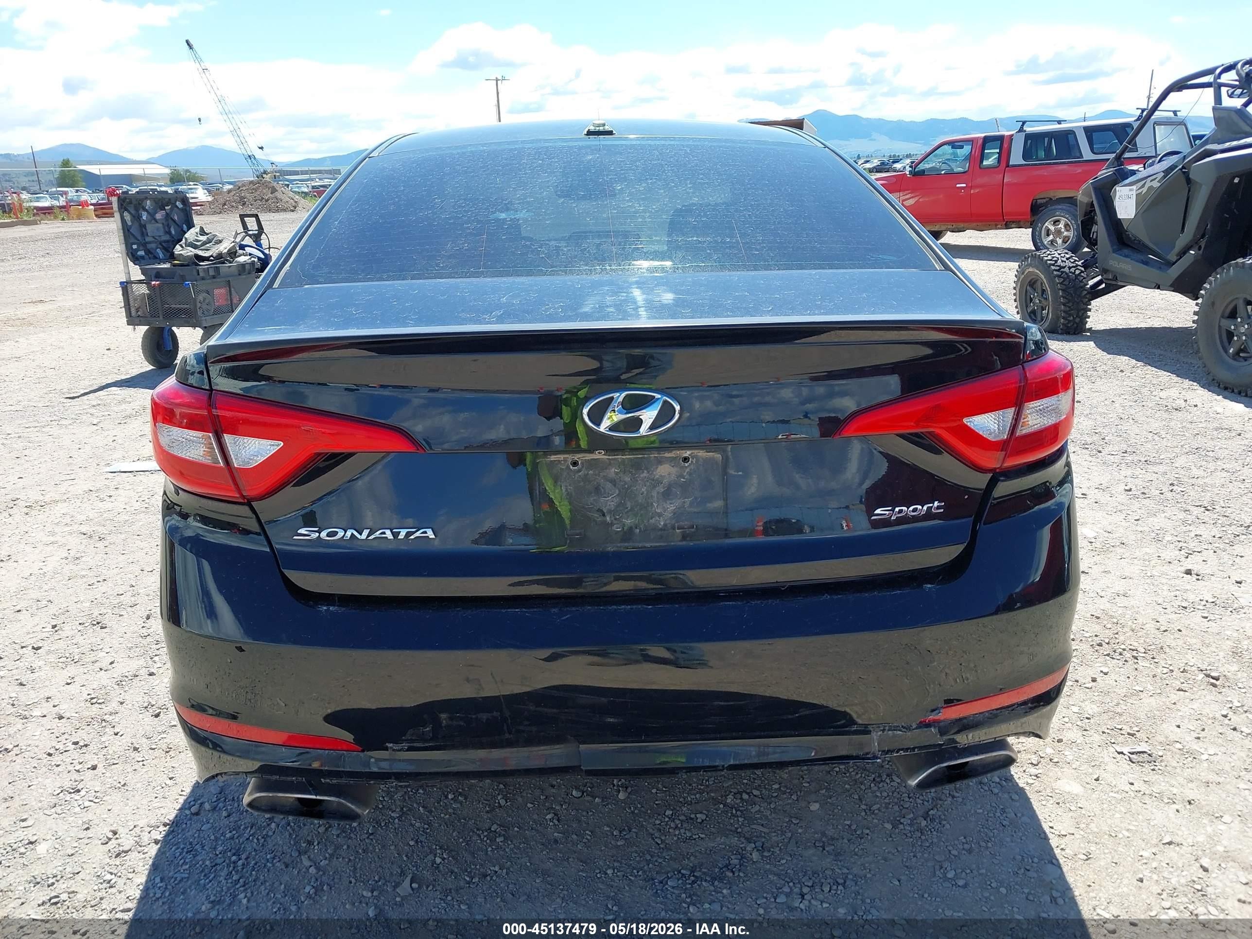 2015 Hyundai Sonata Sport Black vin: 5NPE34AF6FH084750
