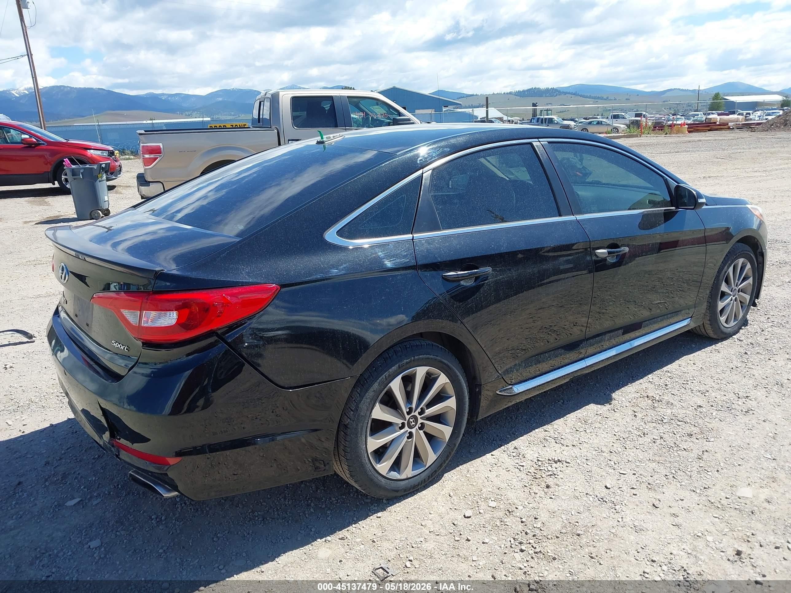 2015 Hyundai Sonata Sport Black vin: 5NPE34AF6FH084750
