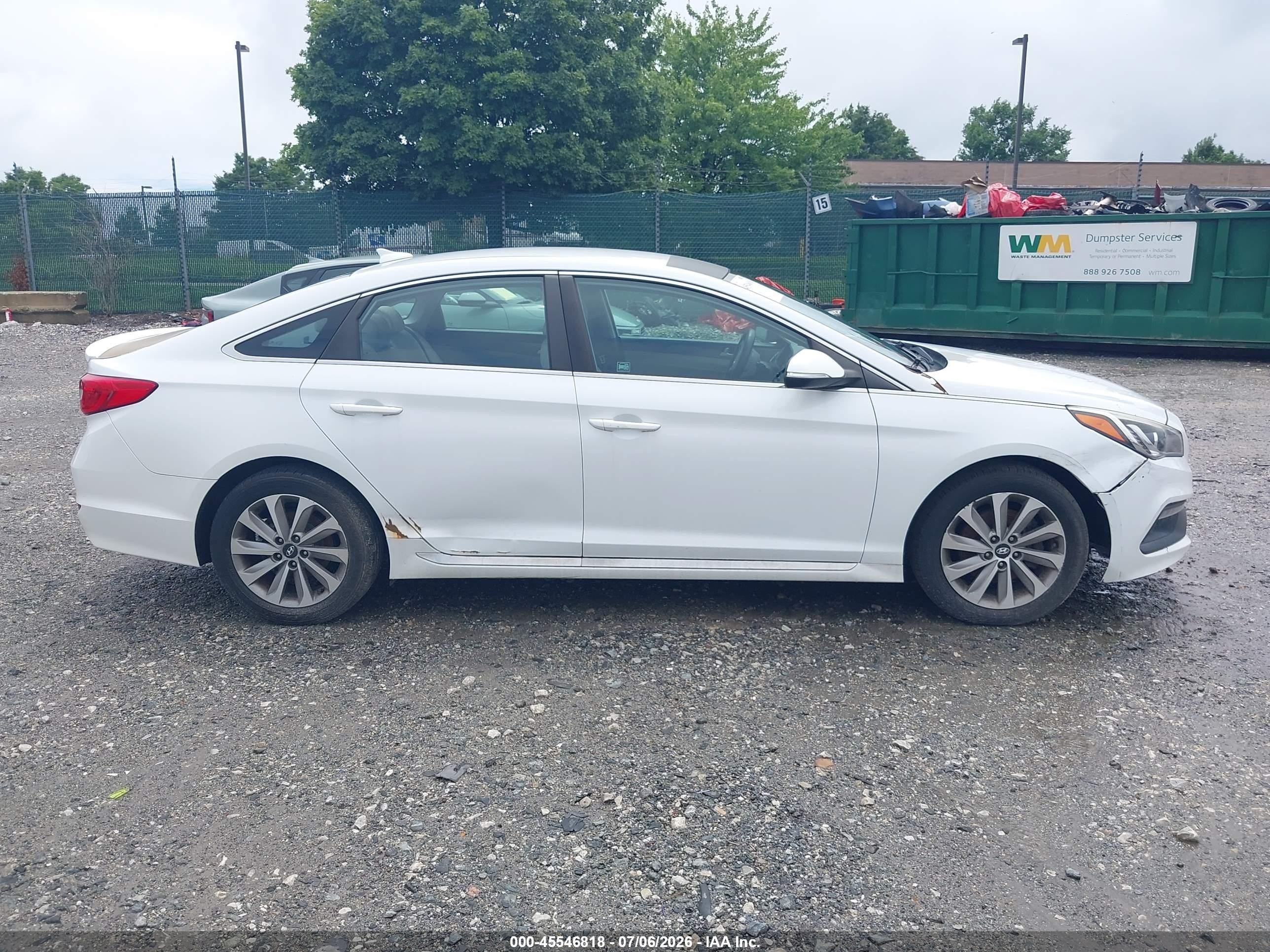 2015 Hyundai Sonata Sport Белый vin: 5NPE34AF6FH089611