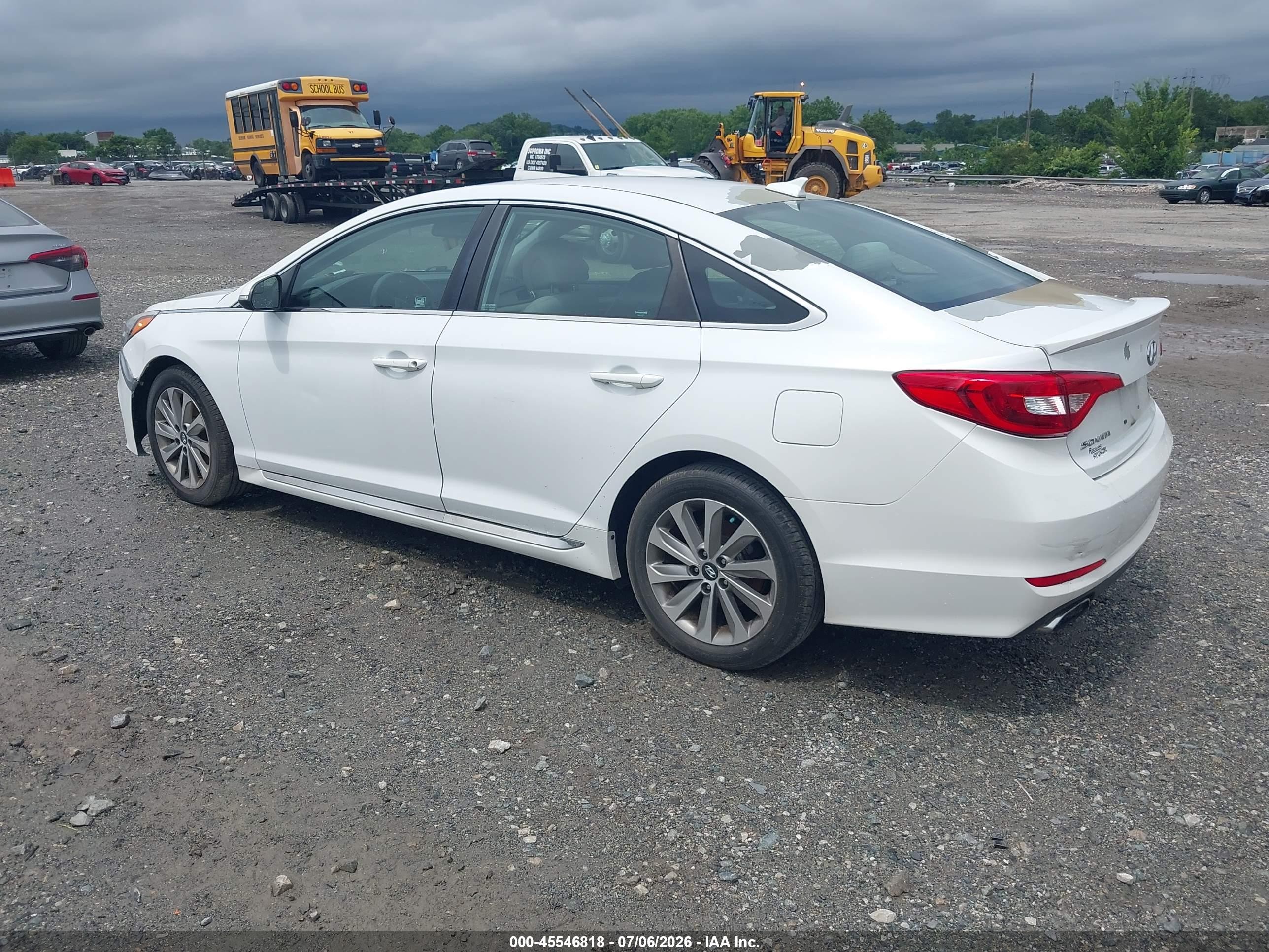 2015 Hyundai Sonata Sport Белый vin: 5NPE34AF6FH089611