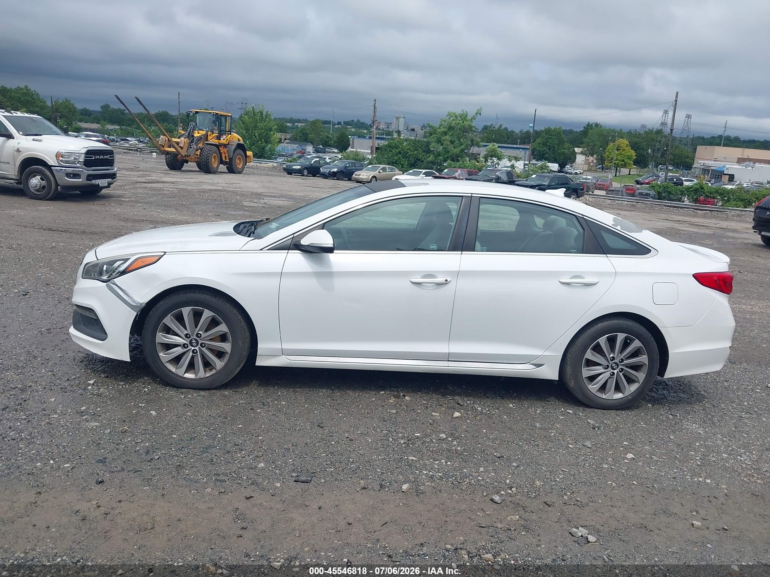 2015 Hyundai Sonata Sport Белый vin: 5NPE34AF6FH089611