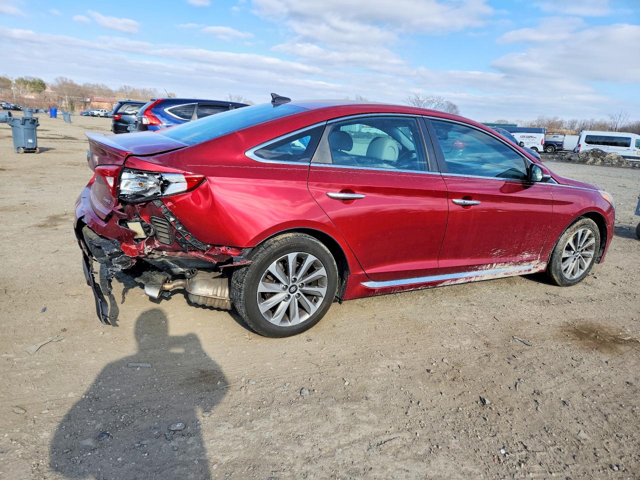 2015 Hyundai Sonata Sport Red vin: 5NPE34AF6FH094243