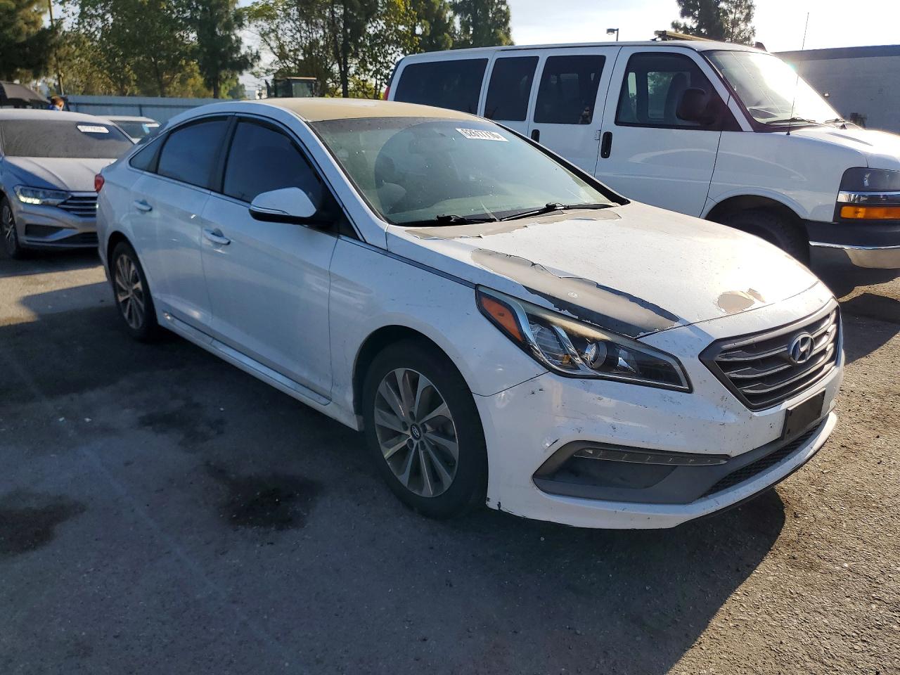 2015 Hyundai Sonata Sport White vin: 5NPE34AF6FH097739
