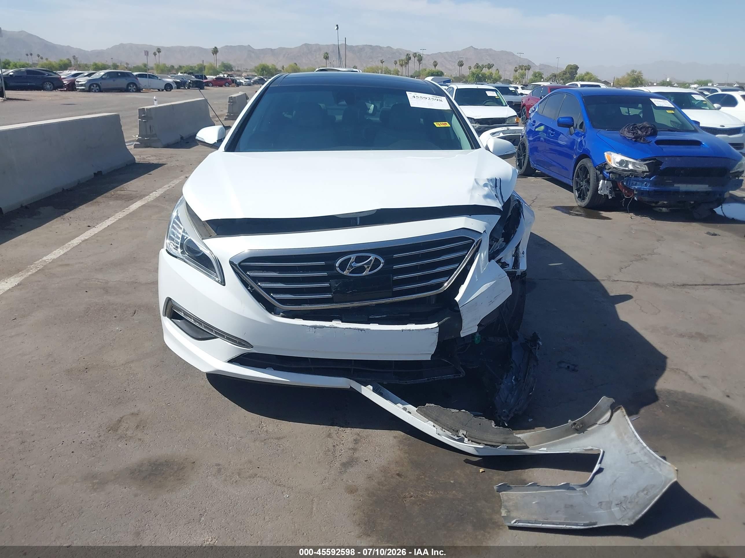 2015 Hyundai Sonata Limited White vin: 5NPE34AF6FH117469