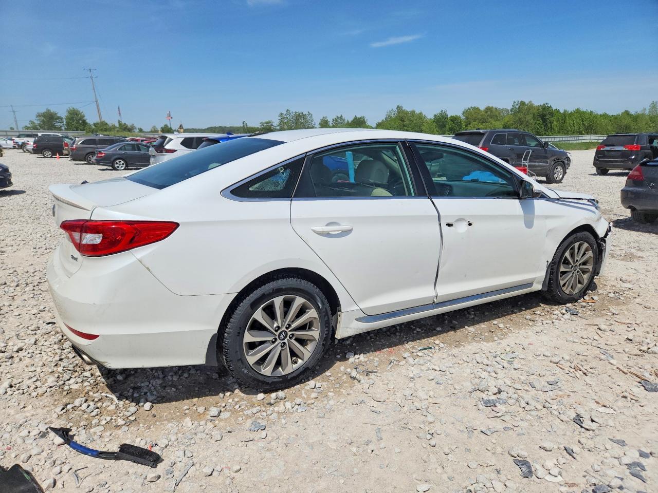 2015 Hyundai Sonata Sport White vin: 5NPE34AF6FH128763