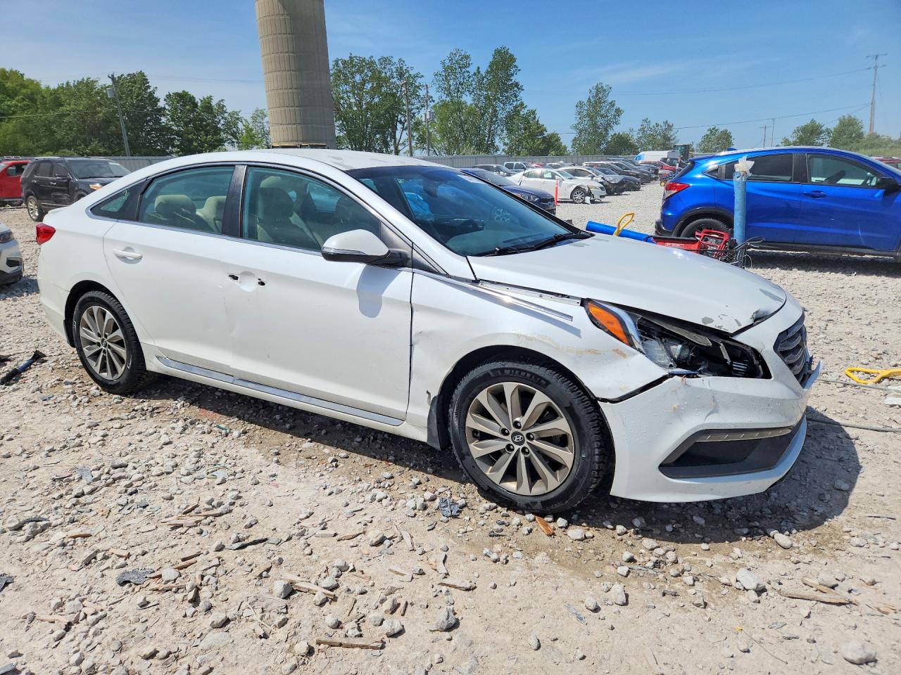 2015 Hyundai Sonata Sport White vin: 5NPE34AF6FH128763