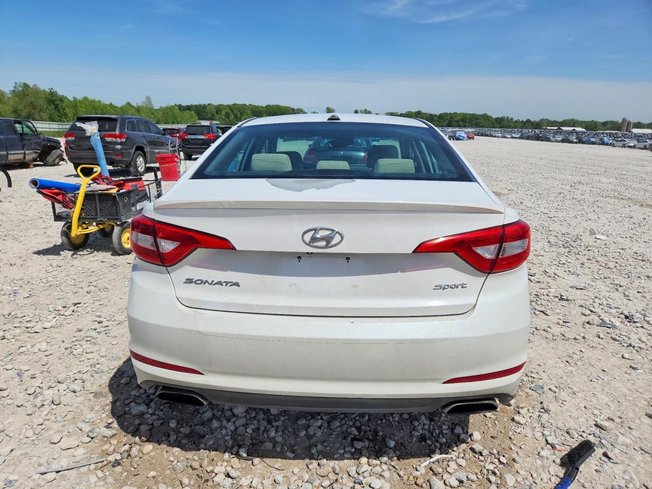 2015 Hyundai Sonata Sport White vin: 5NPE34AF6FH128763