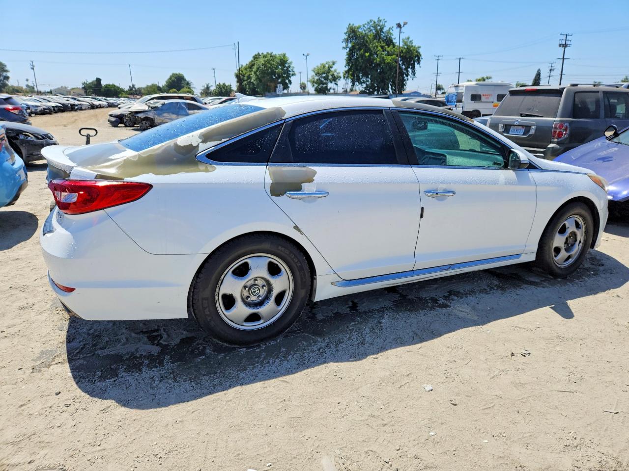 2015 Hyundai Sonata Sport White vin: 5NPE34AF6FH131288