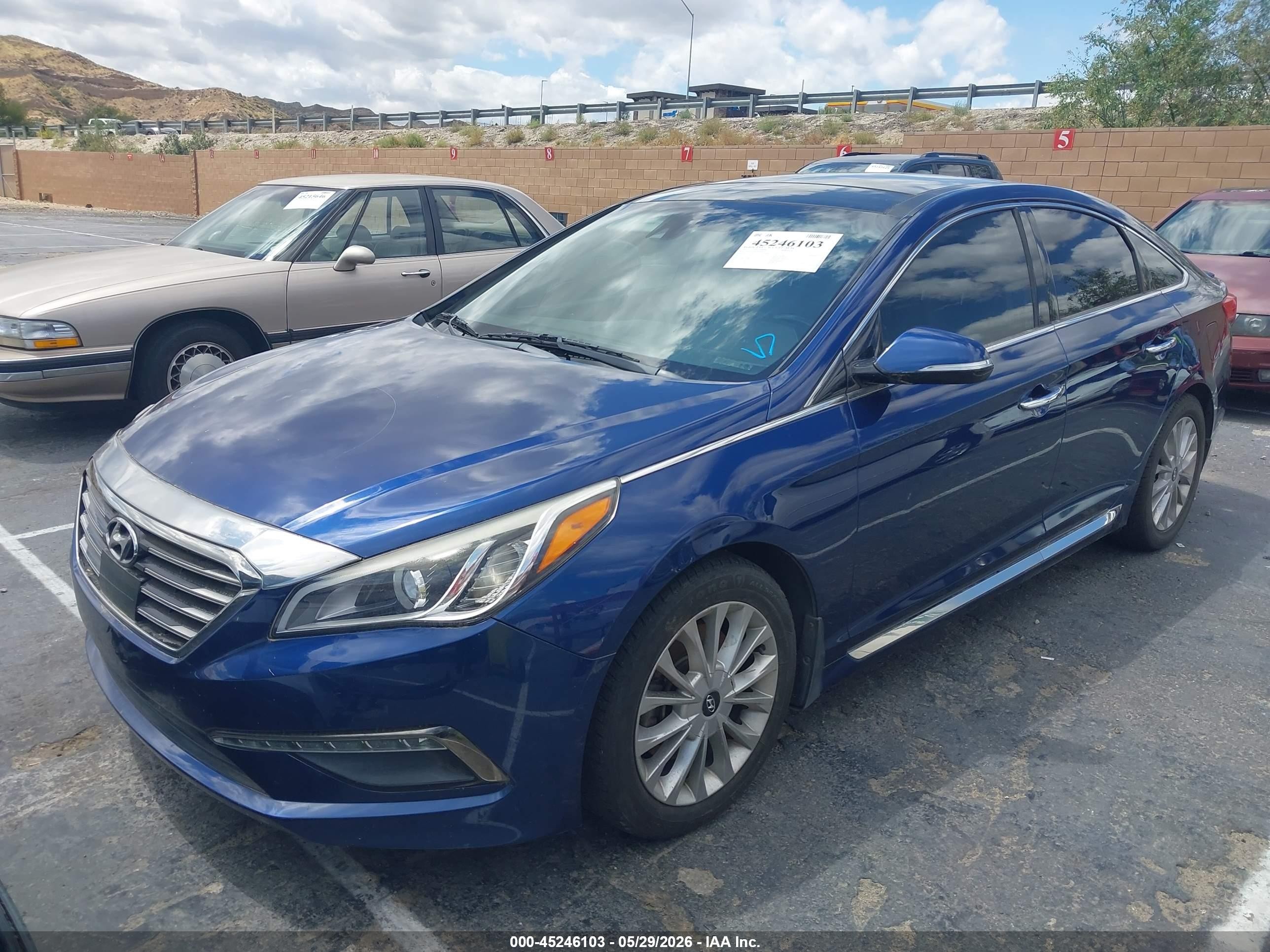 2015 Hyundai Sonata Limited Blue vin: 5NPE34AF6FH166302