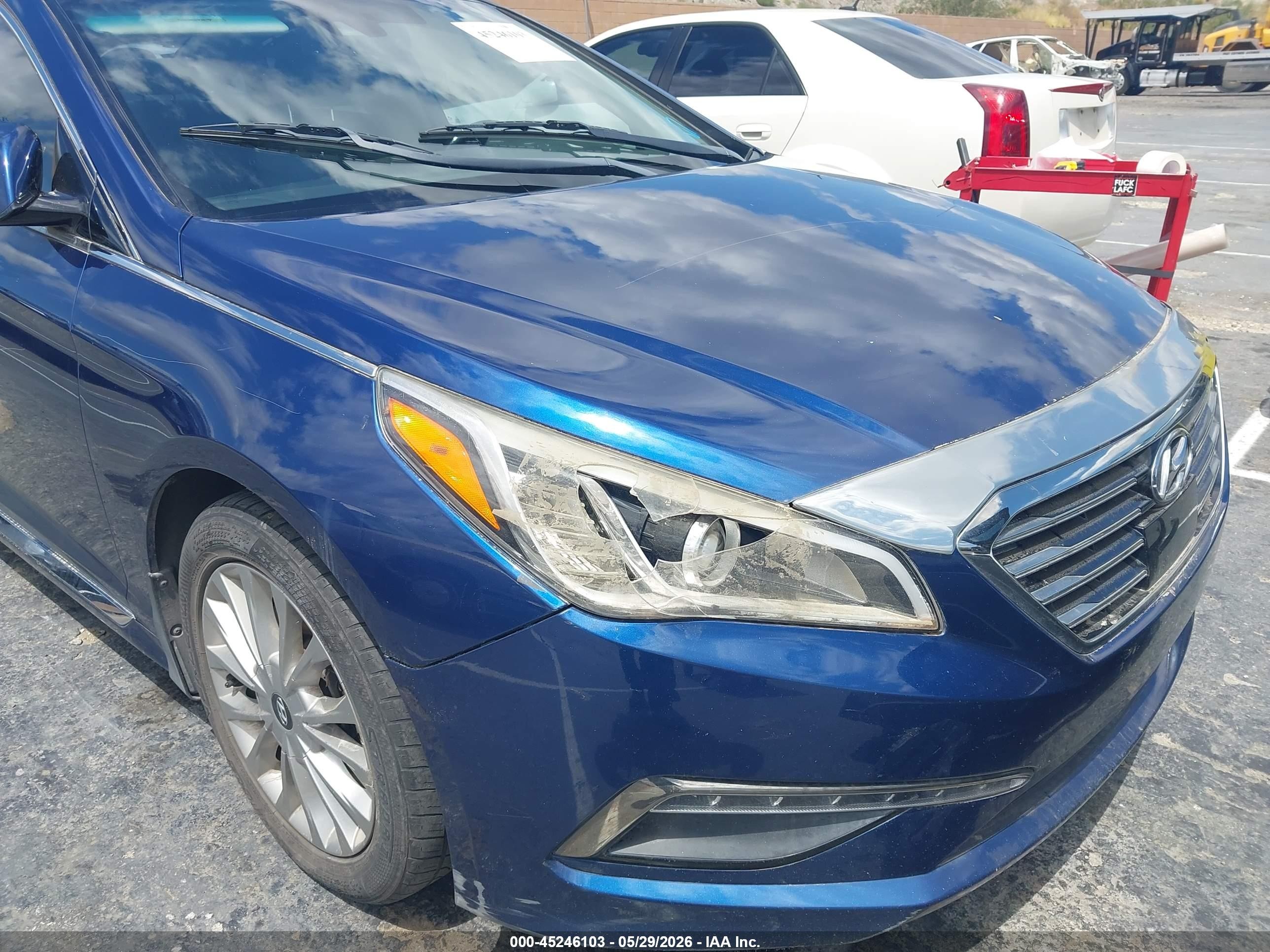 2015 Hyundai Sonata Limited Blue vin: 5NPE34AF6FH166302