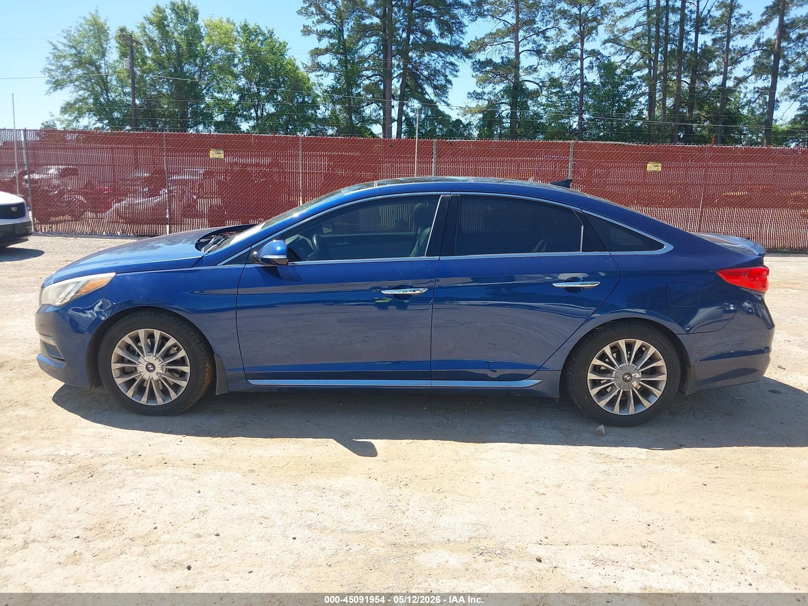 2015 Hyundai Sonata Limited Blue vin: 5NPE34AF6FH177431