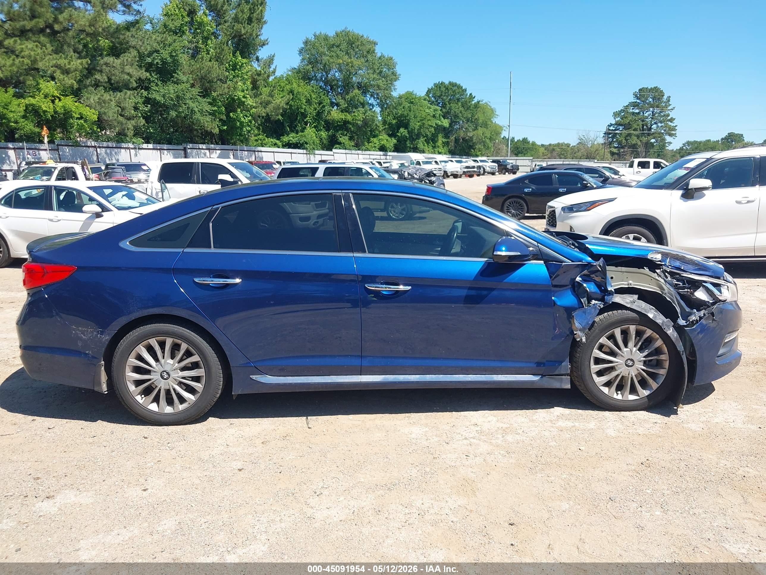 2015 Hyundai Sonata Limited Blue vin: 5NPE34AF6FH177431