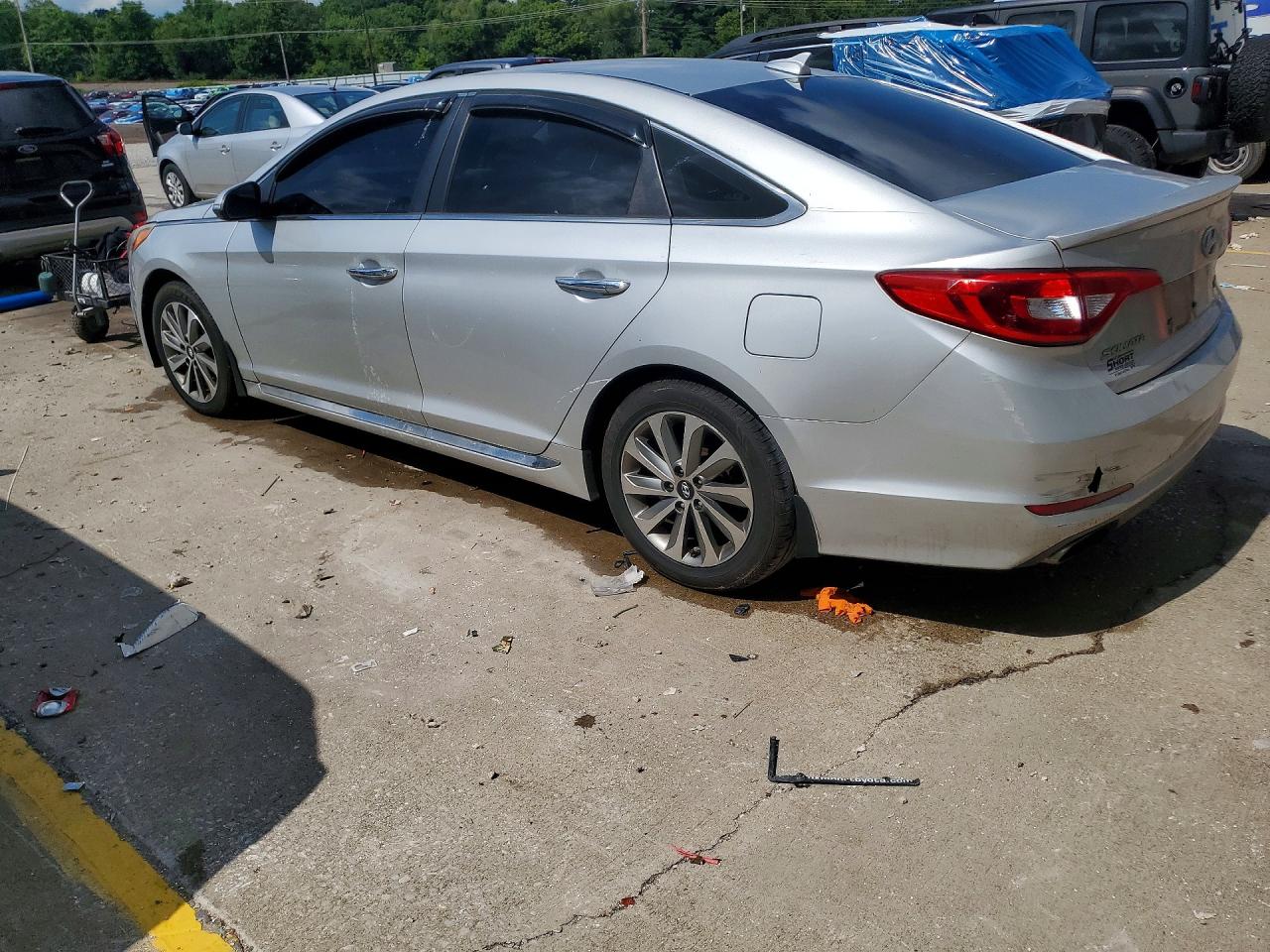 2015 Hyundai Sonata Sport Silver vin: 5NPE34AF6FH178918