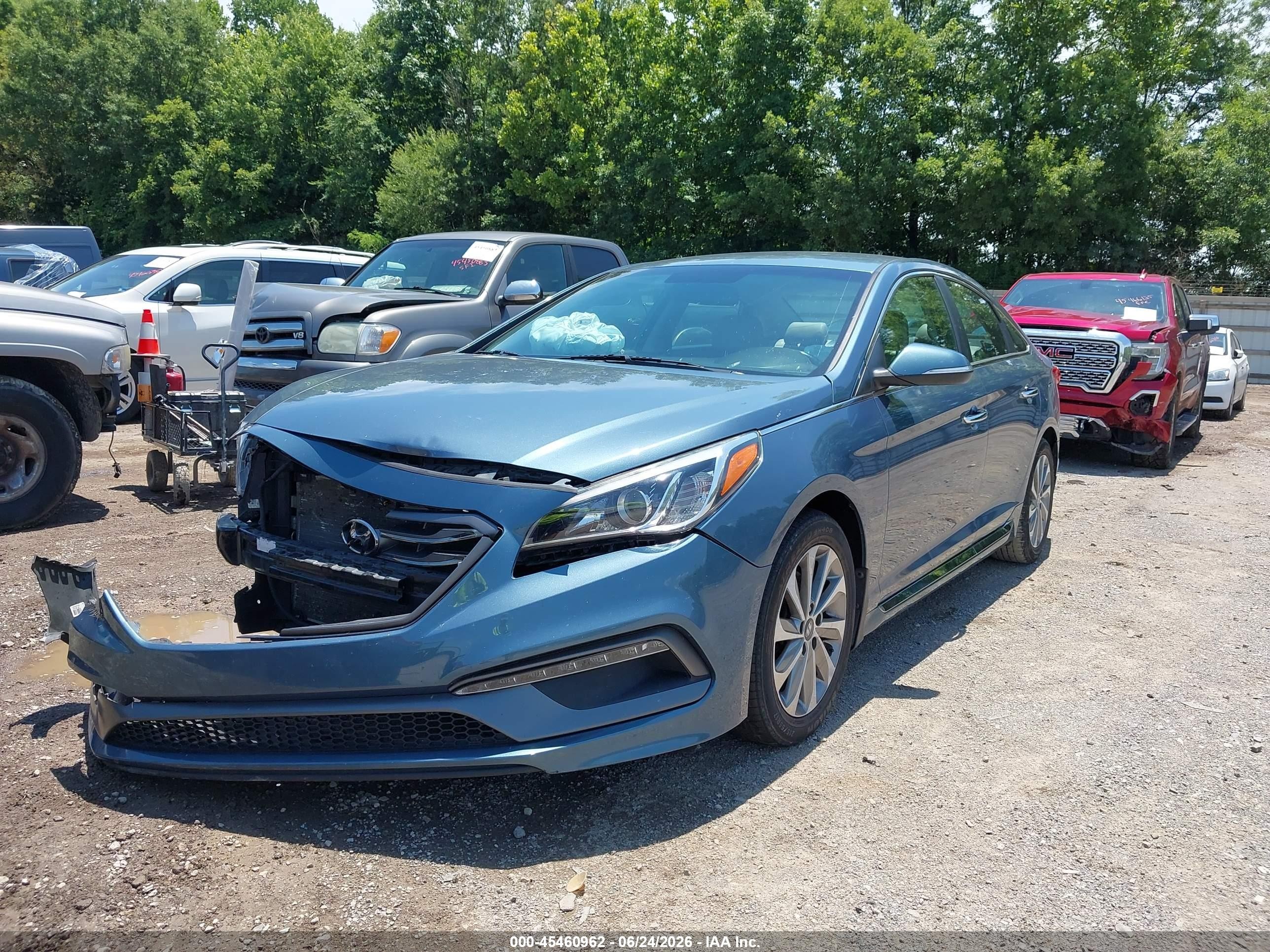 2015 Hyundai Sonata Sport Blue vin: 5NPE34AF6FH190891