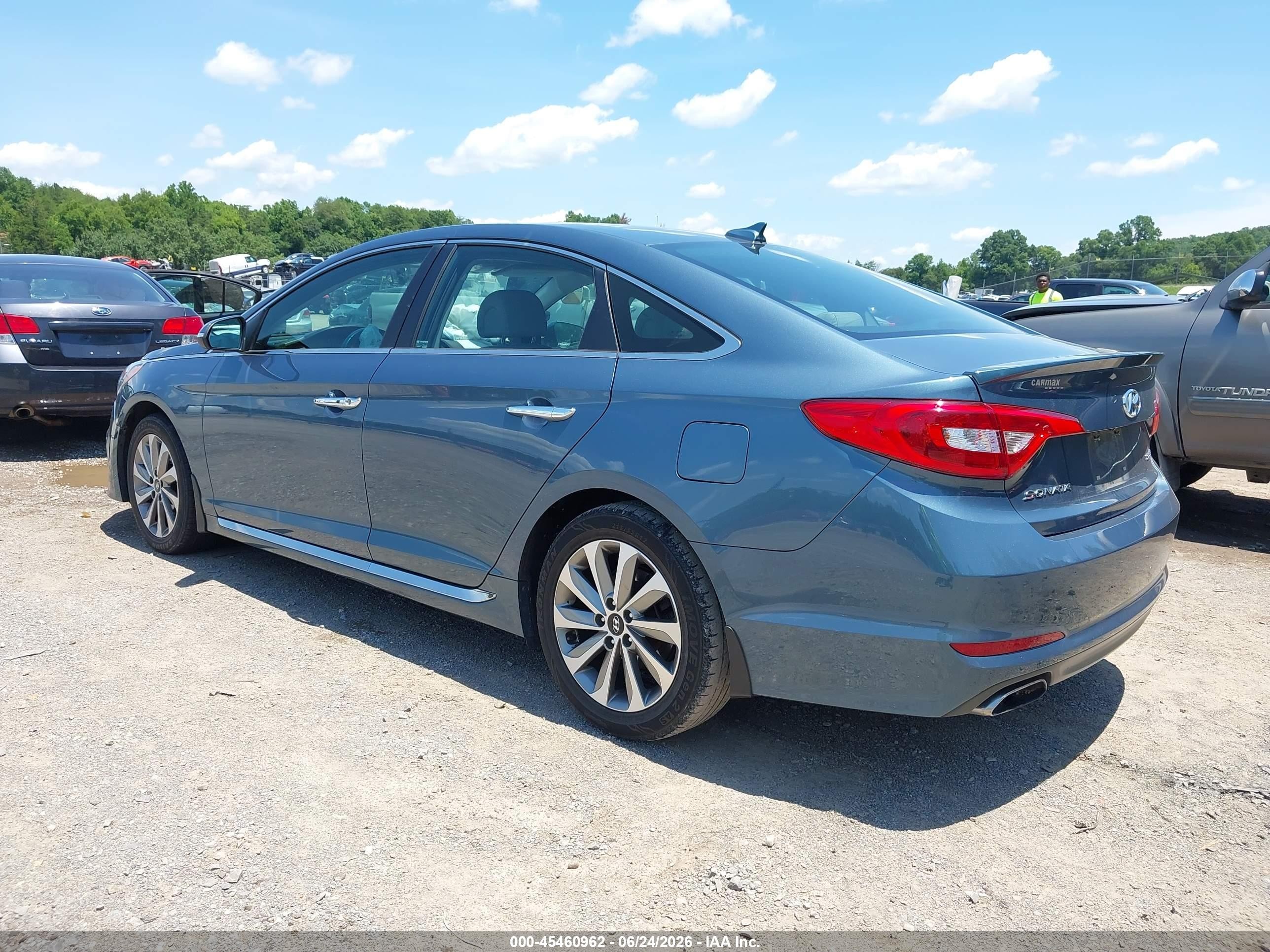 2015 Hyundai Sonata Sport Blue vin: 5NPE34AF6FH190891