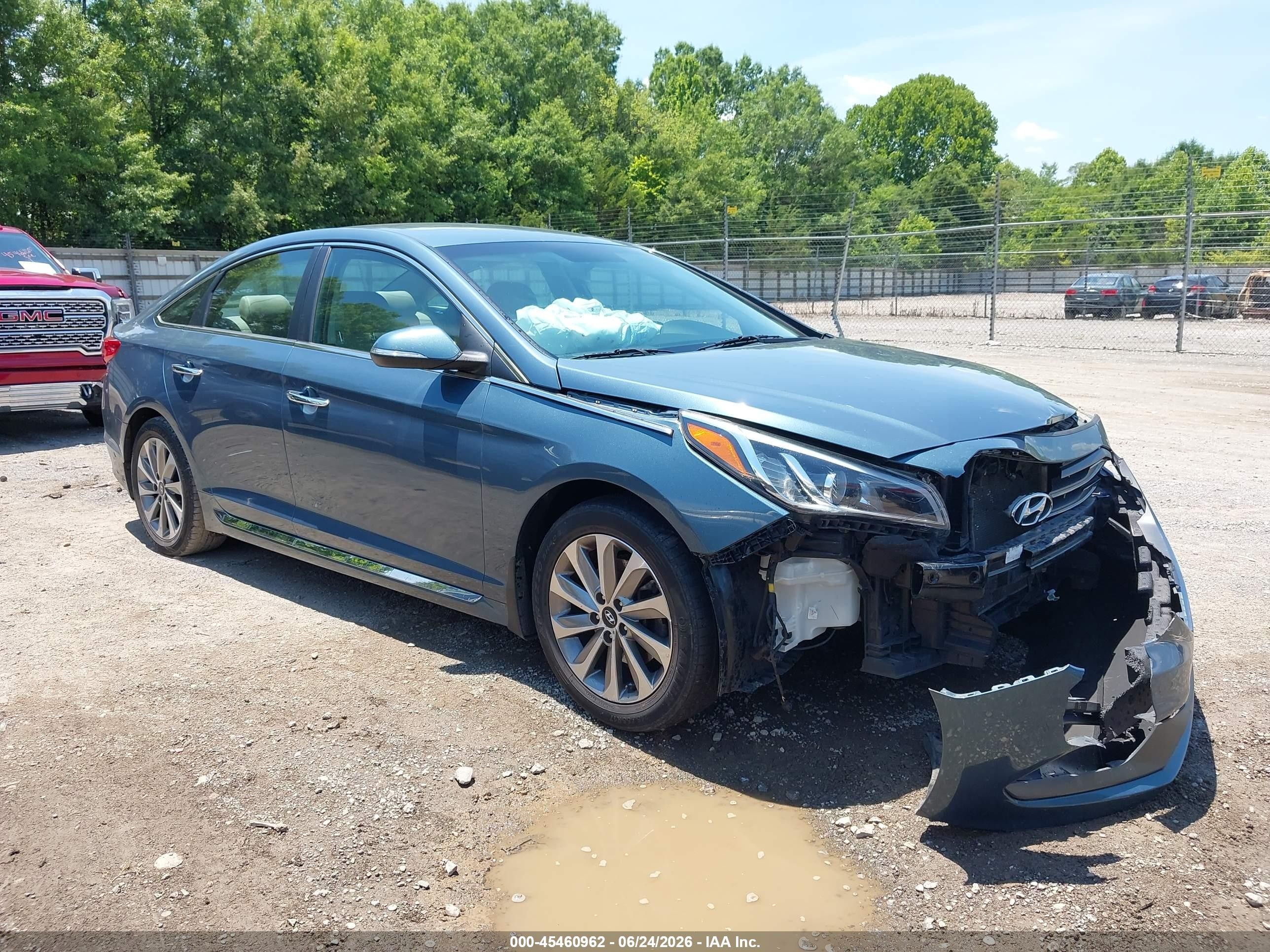 2015 Hyundai Sonata Sport Blue vin: 5NPE34AF6FH190891