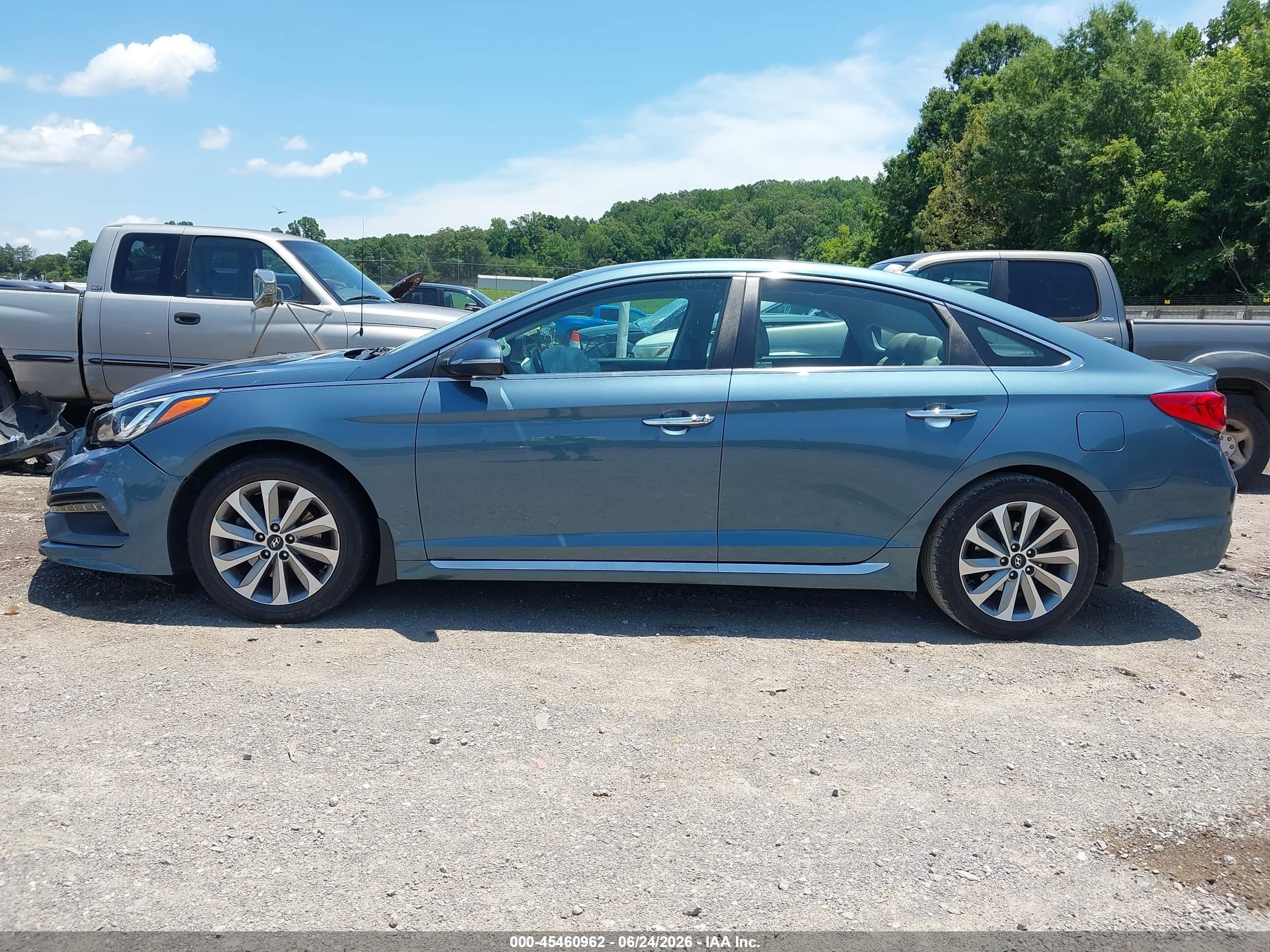 2015 Hyundai Sonata Sport Blue vin: 5NPE34AF6FH190891