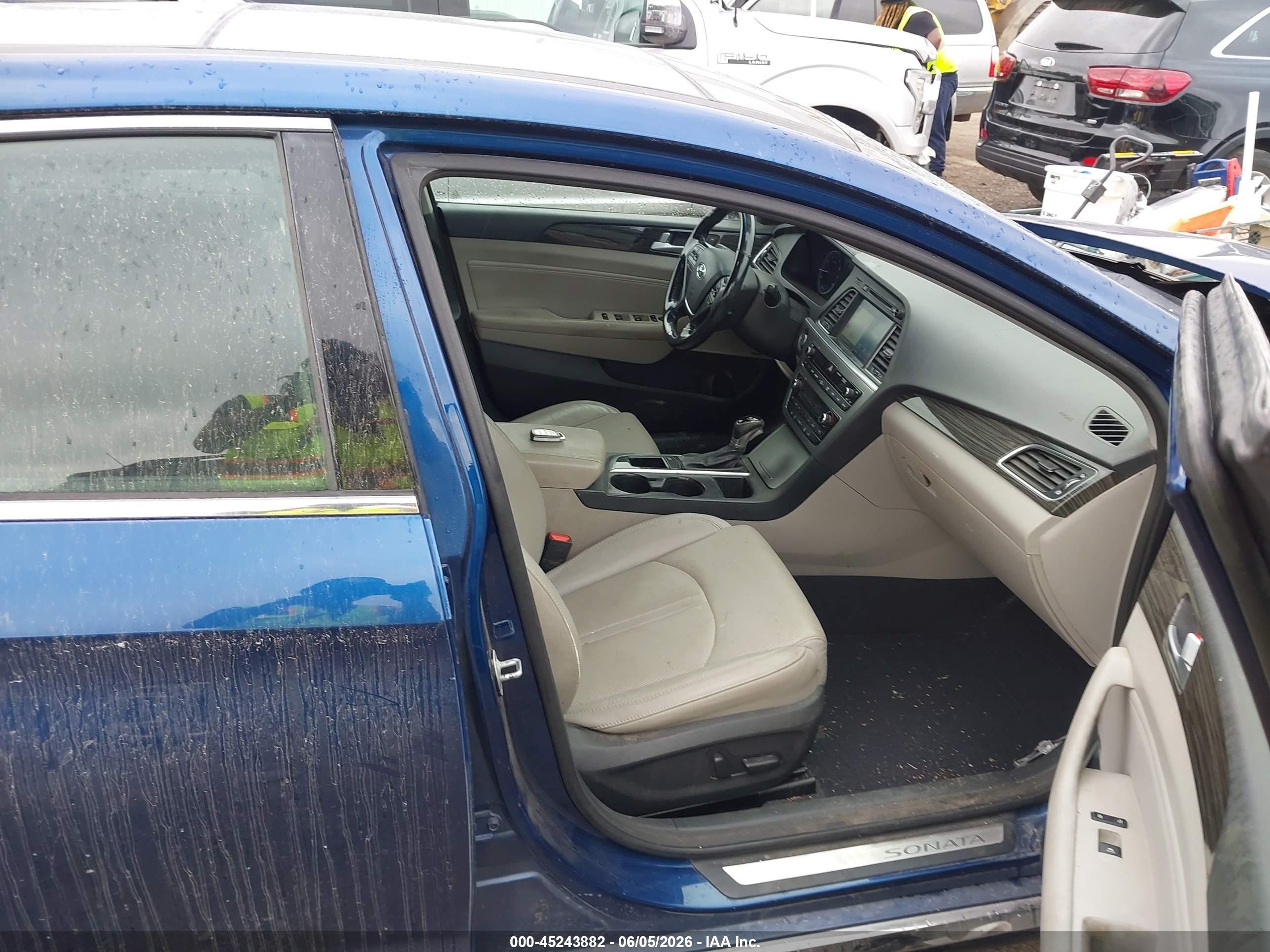 2015 Hyundai Sonata Limited Blue vin: 5NPE34AF6FH200724
