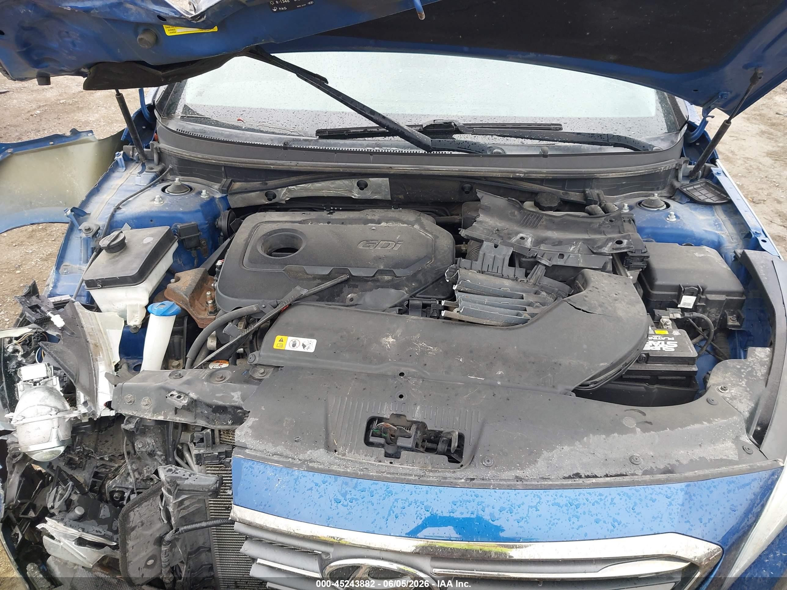 2015 Hyundai Sonata Limited Blue vin: 5NPE34AF6FH200724