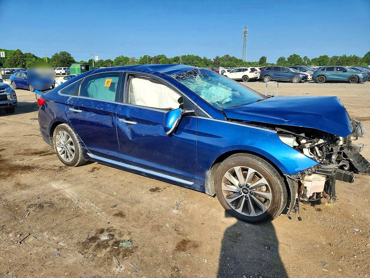 2015 Hyundai Sonata Sport Blue vin: 5NPE34AF6FH203347