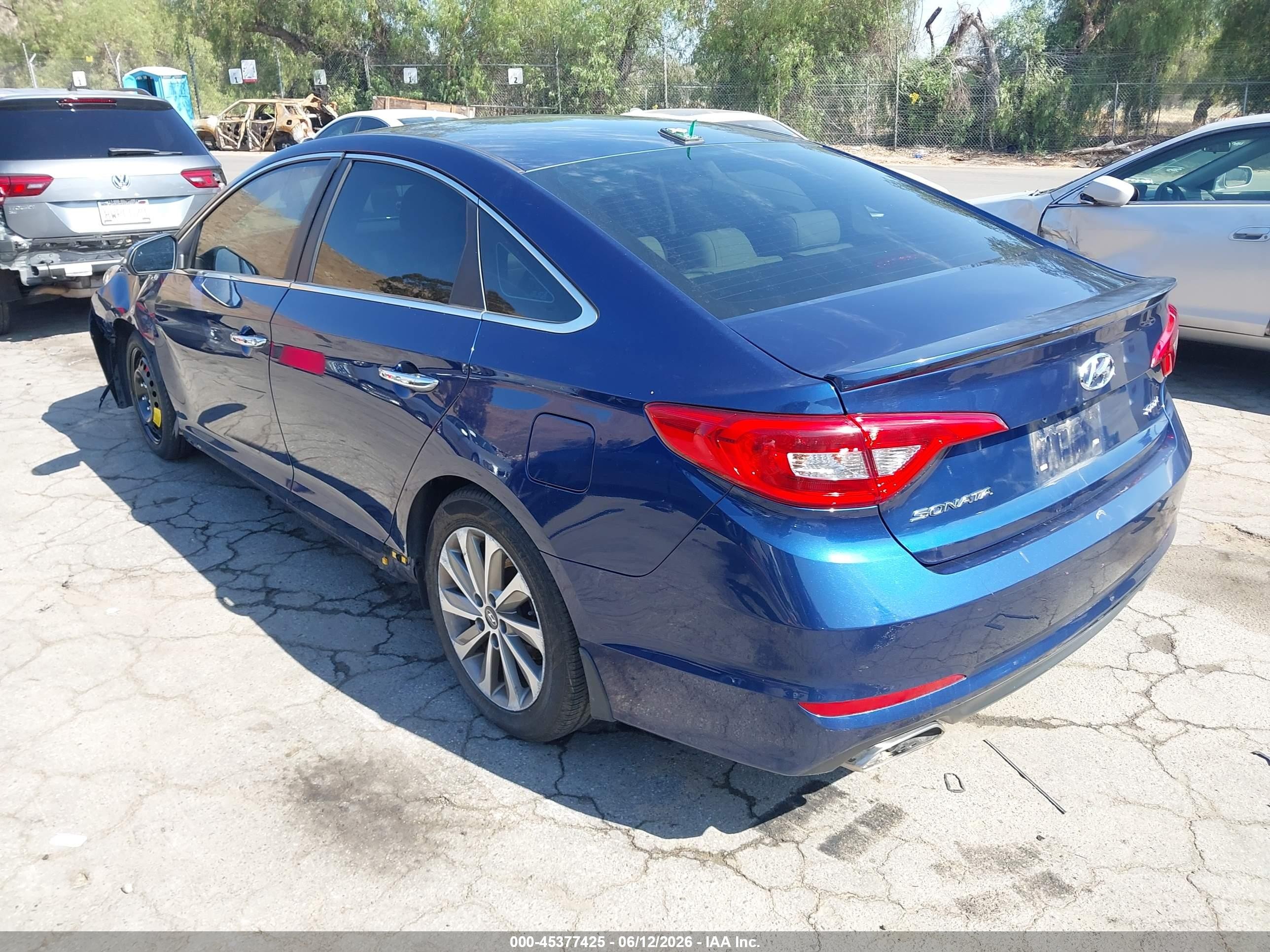 2015 Hyundai Sonata Sport Blue vin: 5NPE34AF6FH215059