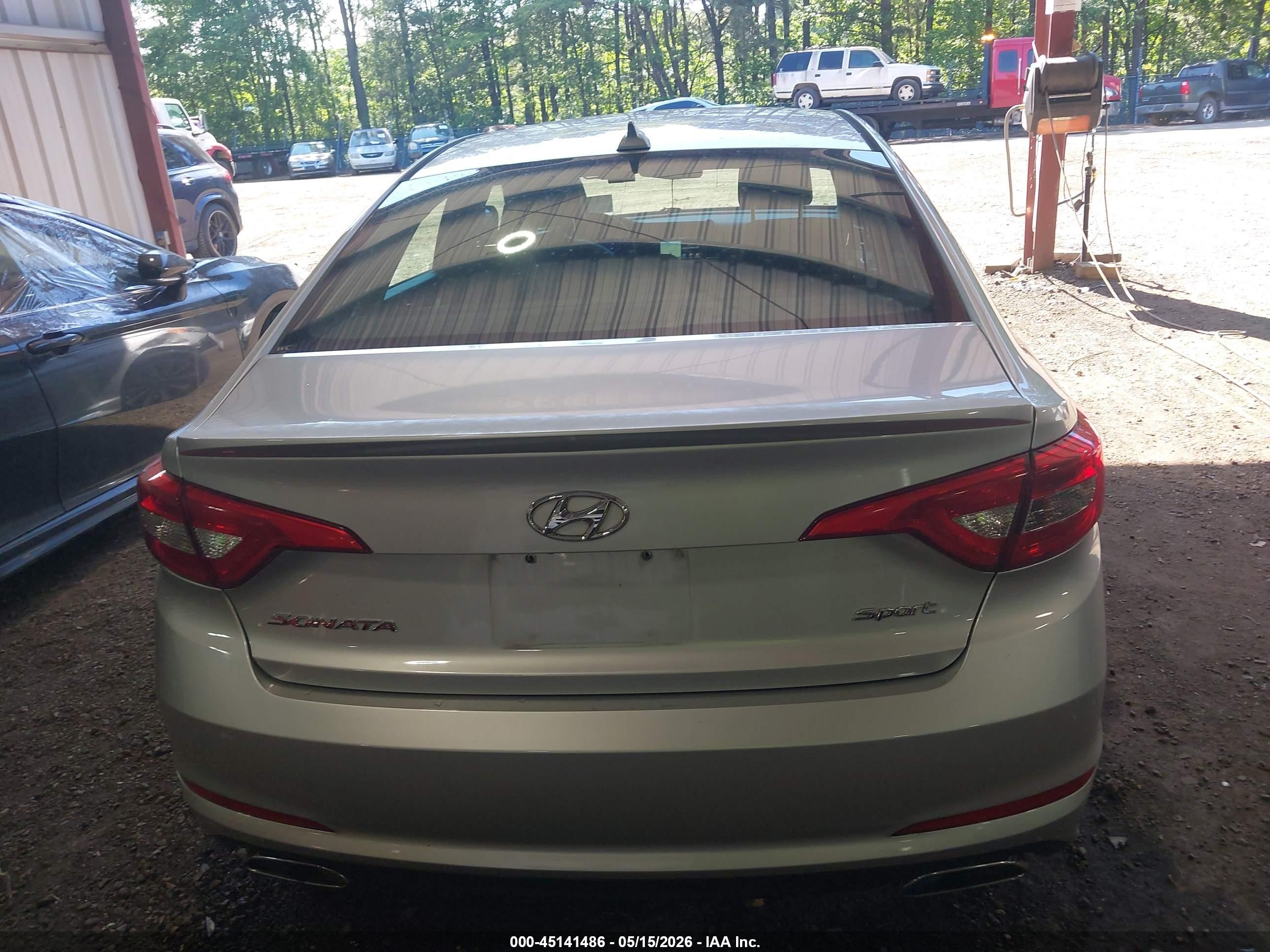 2015 Hyundai Sonata Sport Gray vin: 5NPE34AF6FH217006