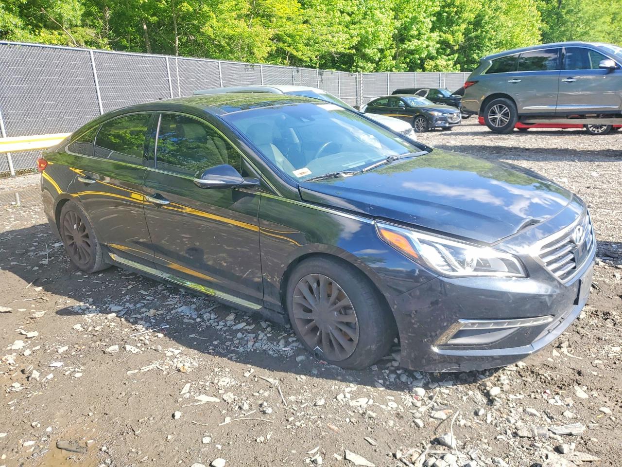 2015 Hyundai Sonata Limited Black vin: 5NPE34AF6FH242827