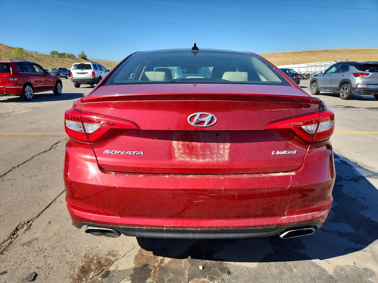 2015 Hyundai Sonata Limited Red vin: 5NPE34AF6FH244299