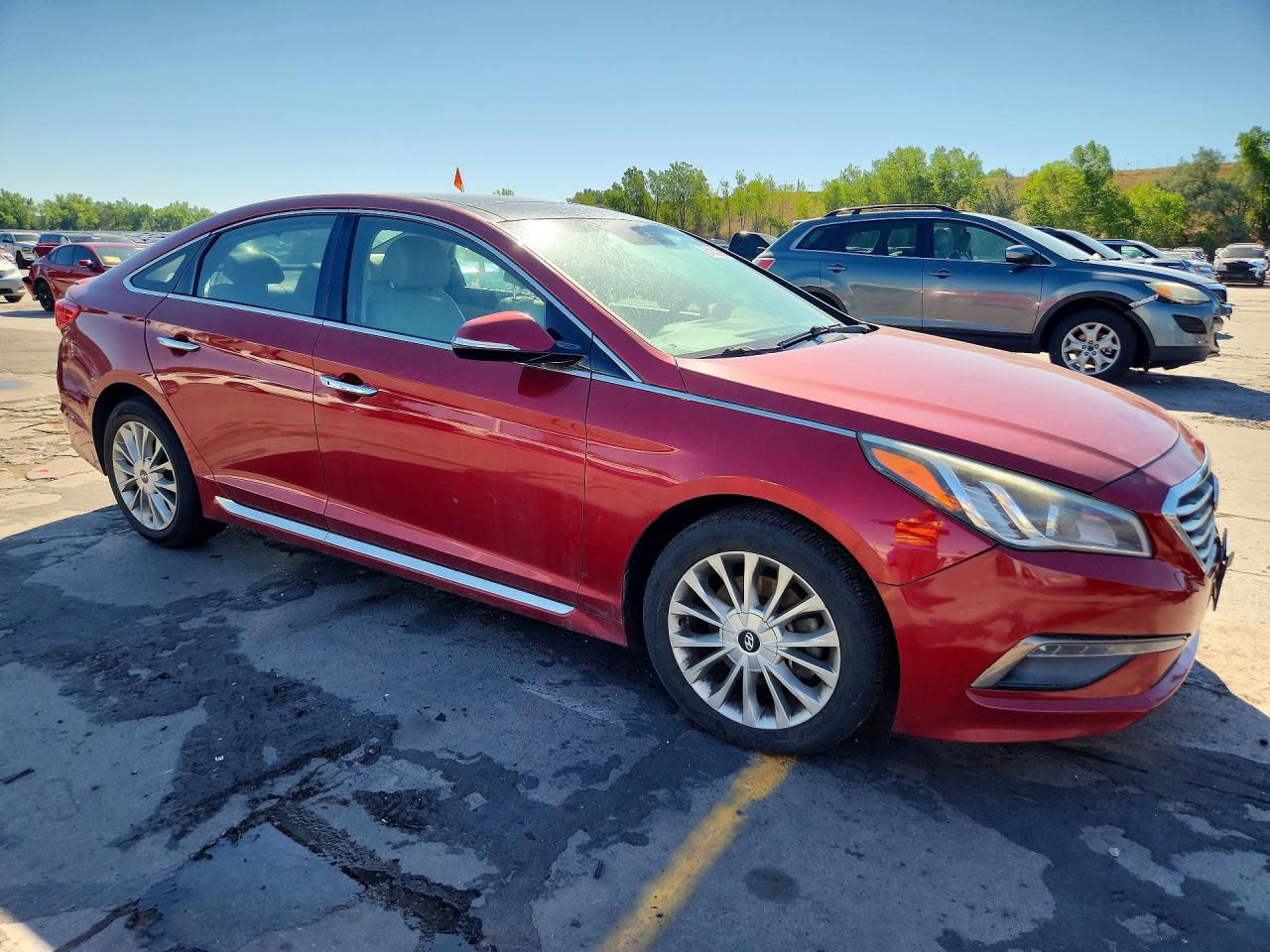 2015 Hyundai Sonata Limited Red vin: 5NPE34AF6FH244299