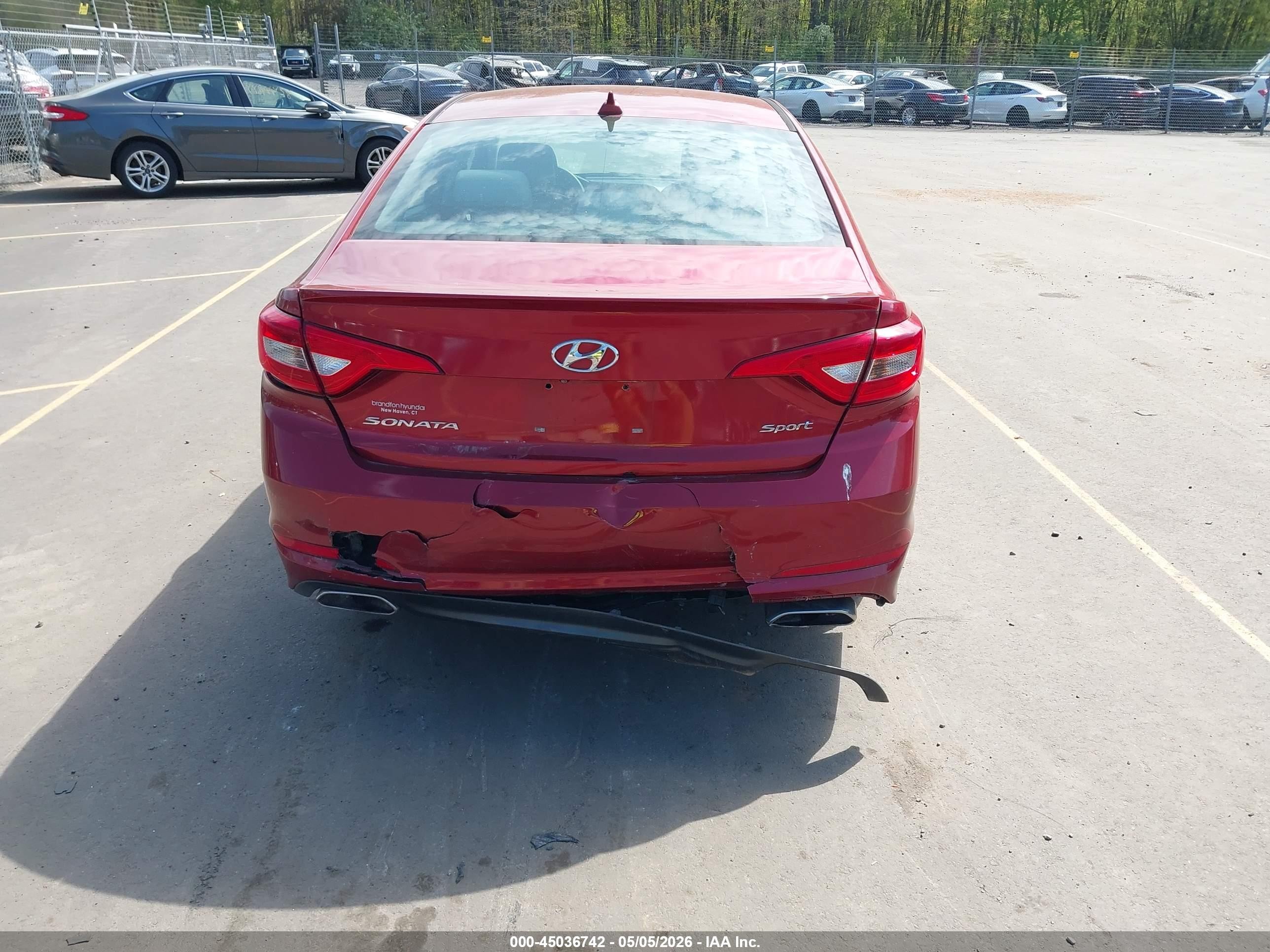 2015 Hyundai Sonata Sport Red vin: 5NPE34AF6FH248143