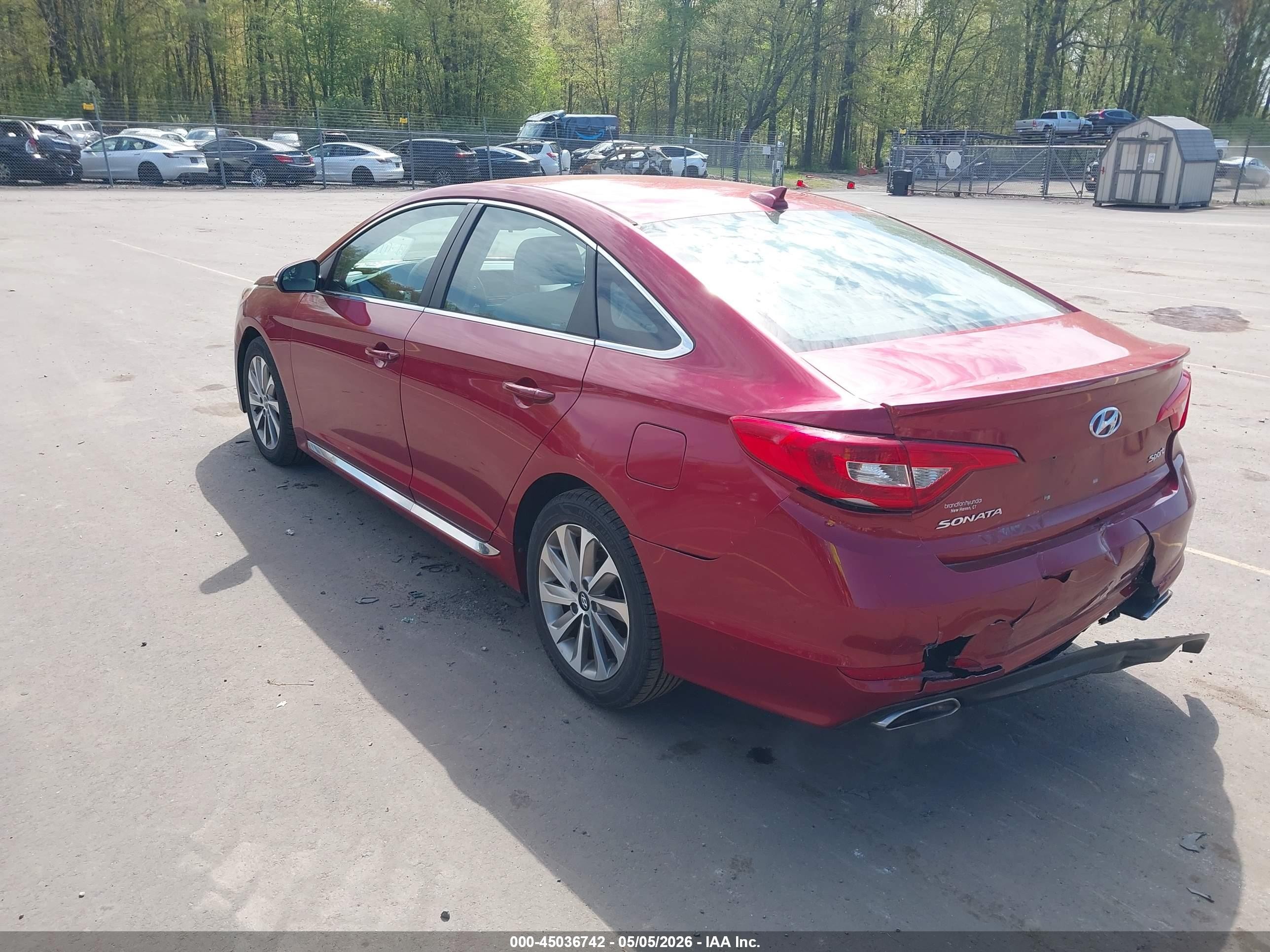 2015 Hyundai Sonata Sport Red vin: 5NPE34AF6FH248143
