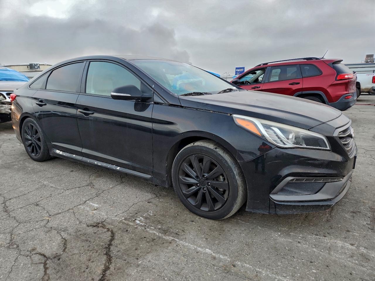 2015 Hyundai Sonata Sport Black vin: 5NPE34AF6FH251804