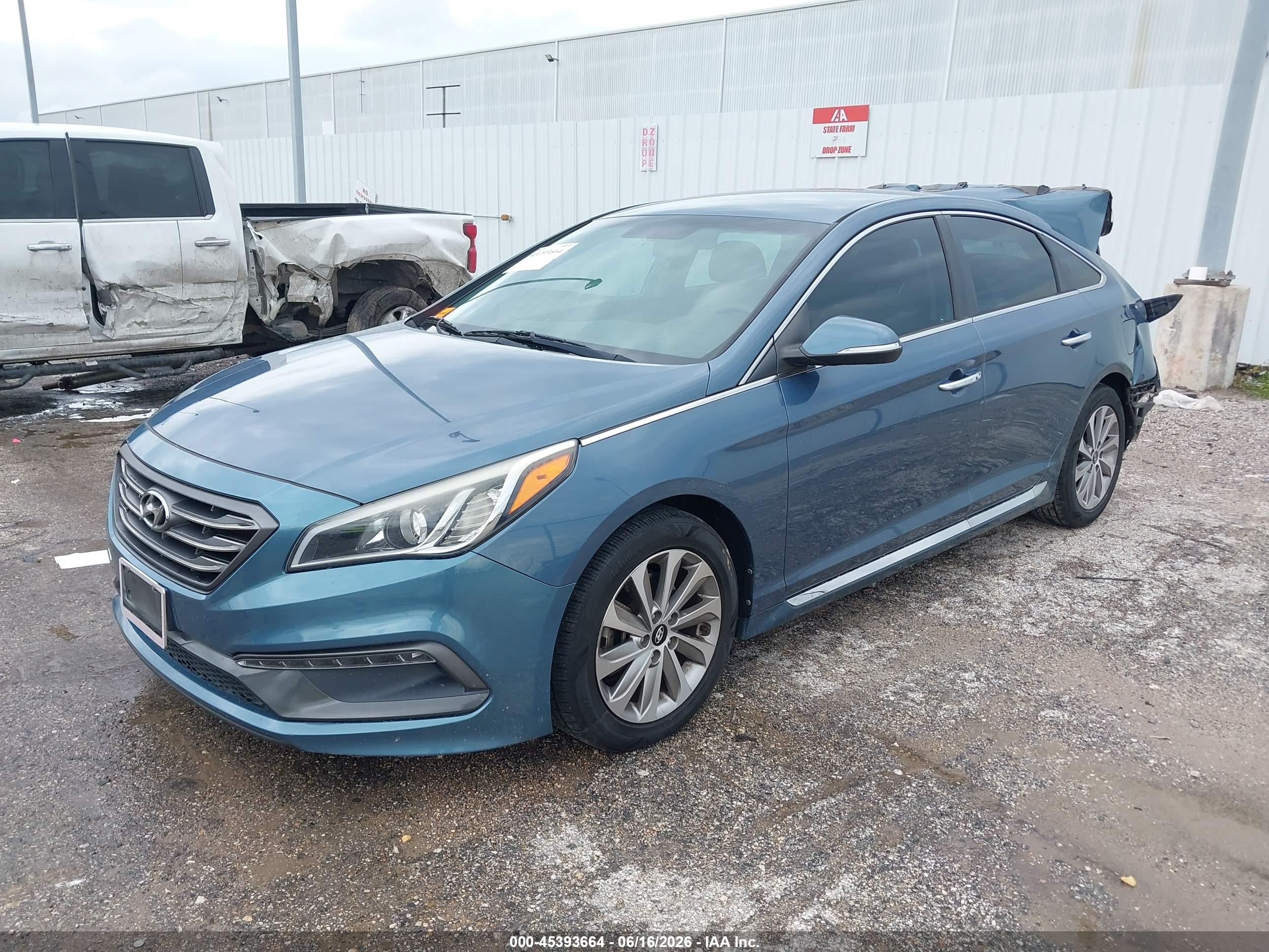 2015 Hyundai Sonata Sport Blue vin: 5NPE34AF6FH253729
