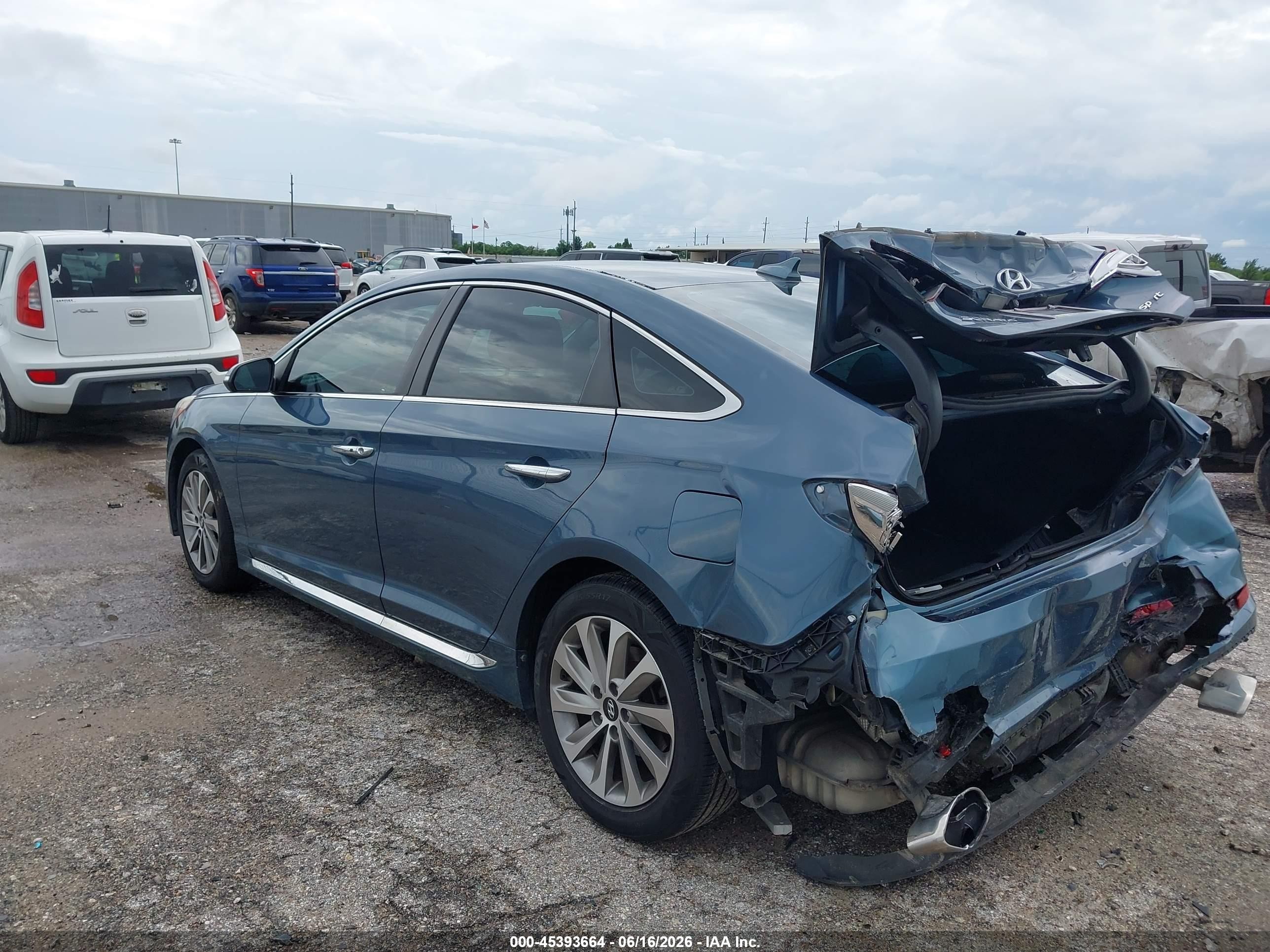 2015 Hyundai Sonata Sport Blue vin: 5NPE34AF6FH253729