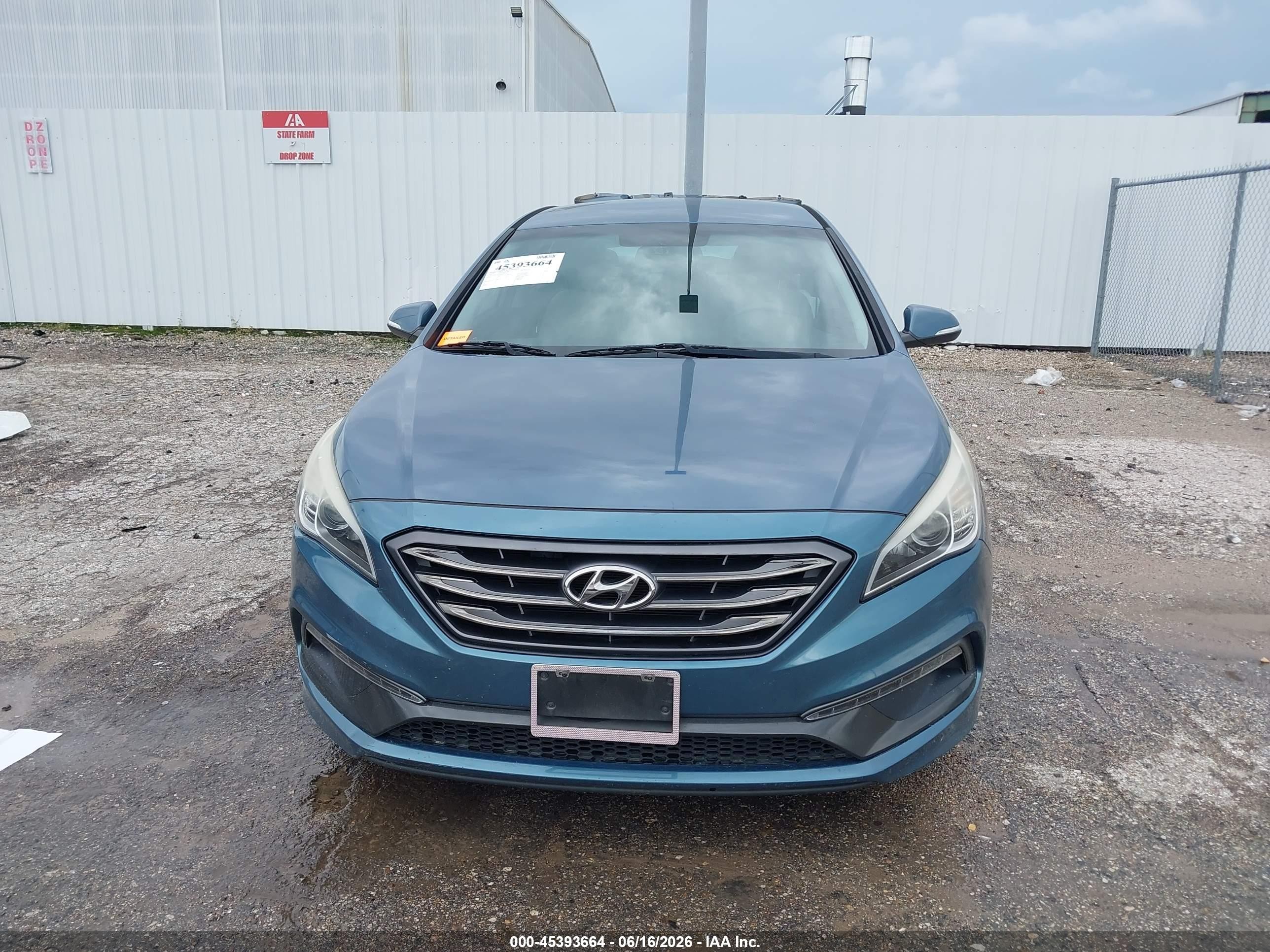 2015 Hyundai Sonata Sport Blue vin: 5NPE34AF6FH253729