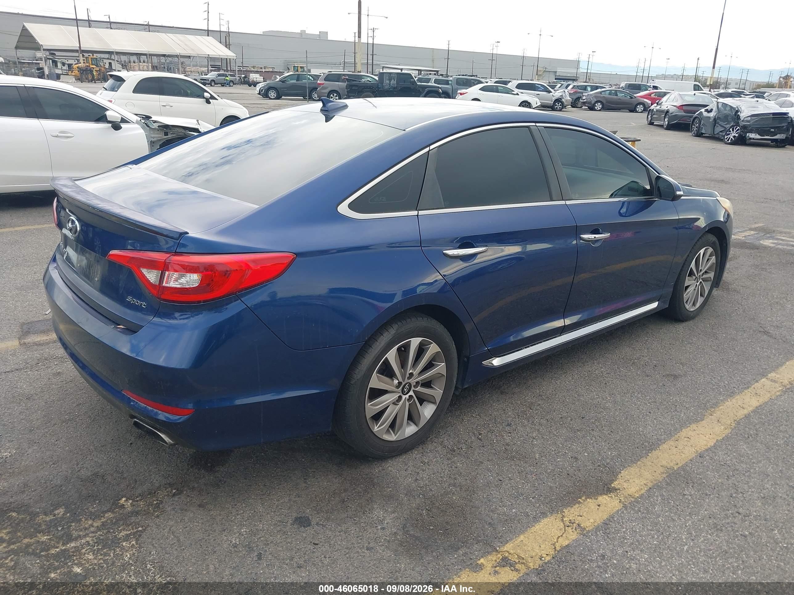 2015 Hyundai Sonata Sport Blue vin: 5NPE34AF6FH253973