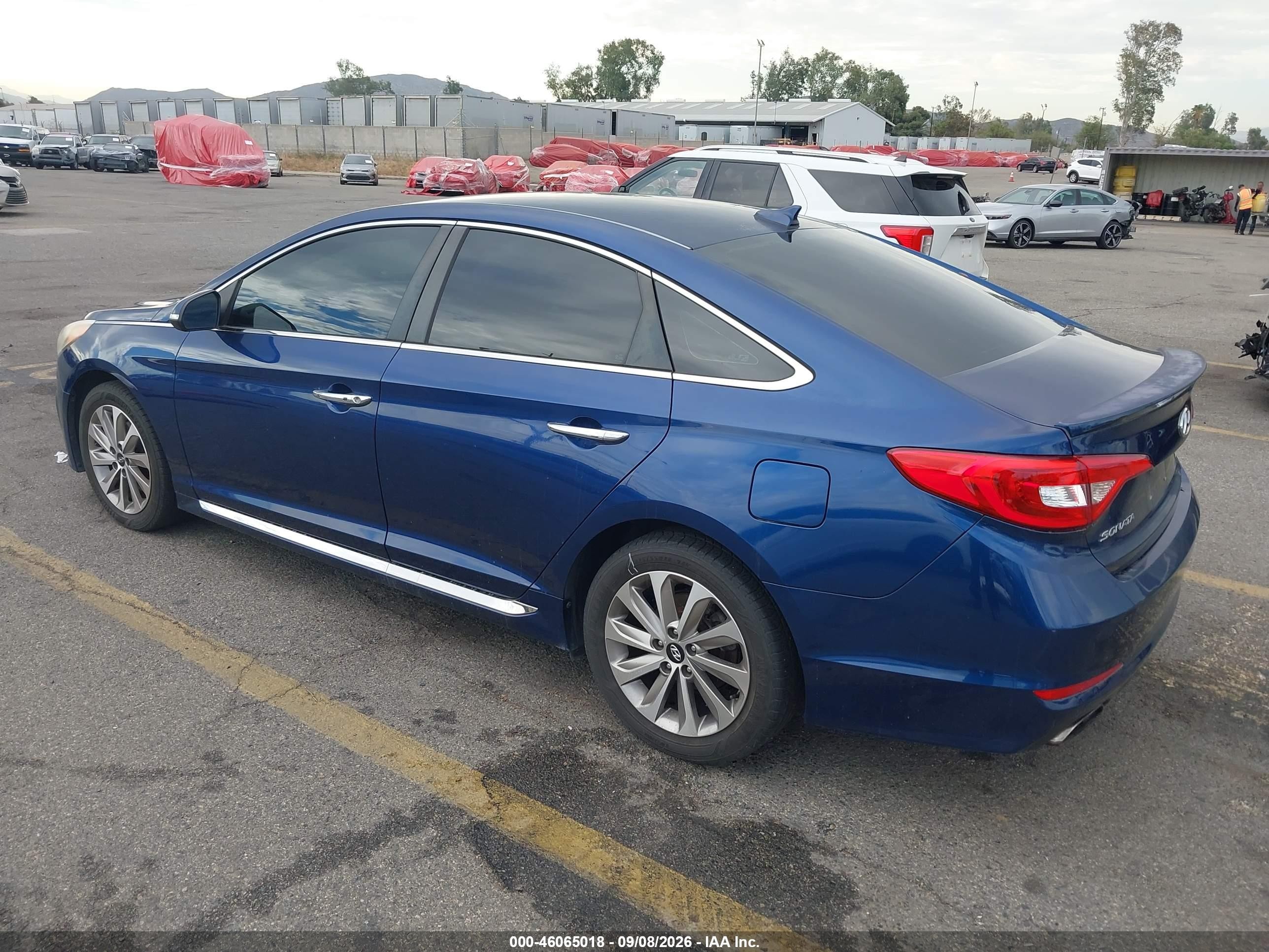 2015 Hyundai Sonata Sport Blue vin: 5NPE34AF6FH253973