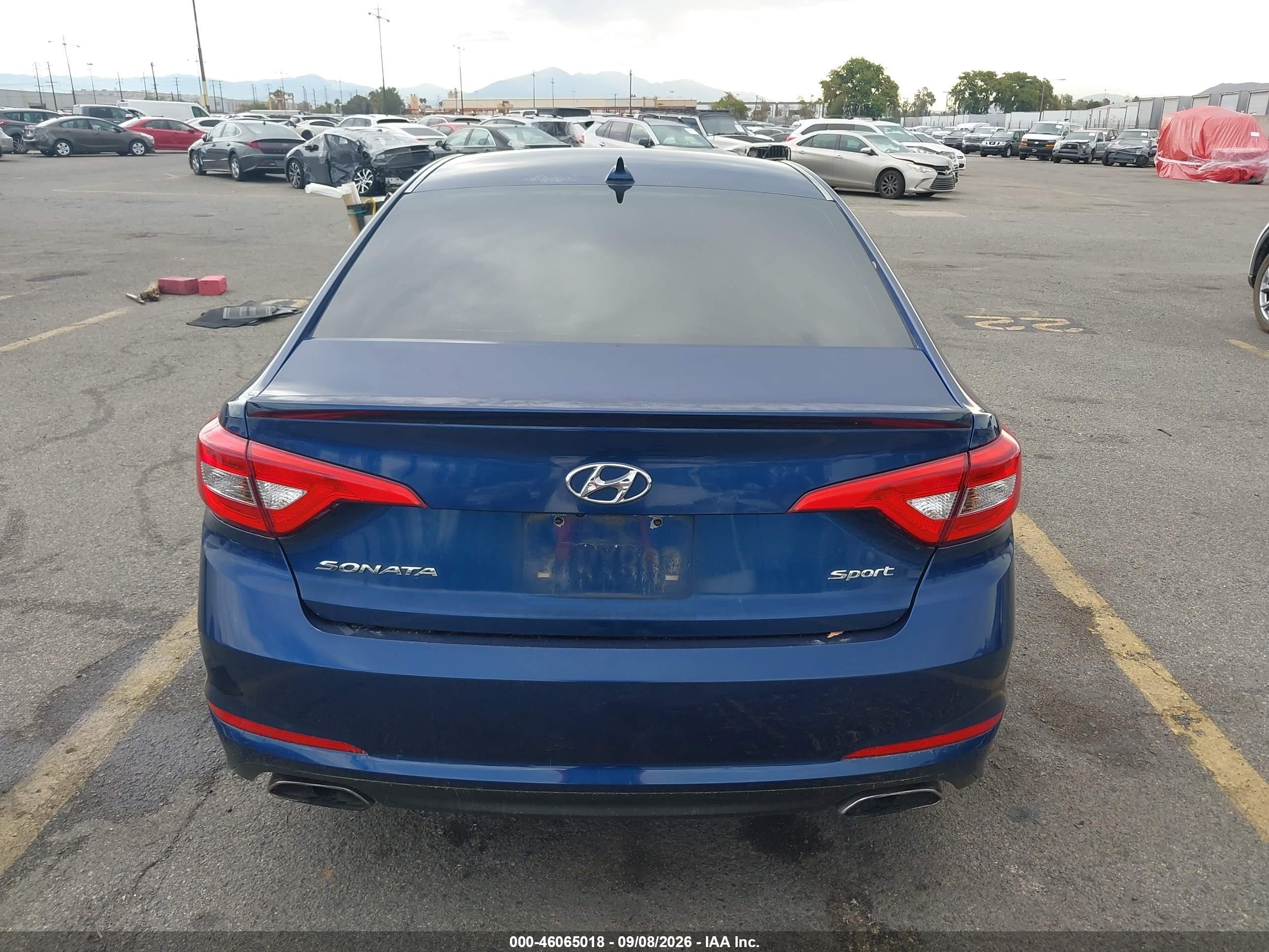 2015 Hyundai Sonata Sport Blue vin: 5NPE34AF6FH253973